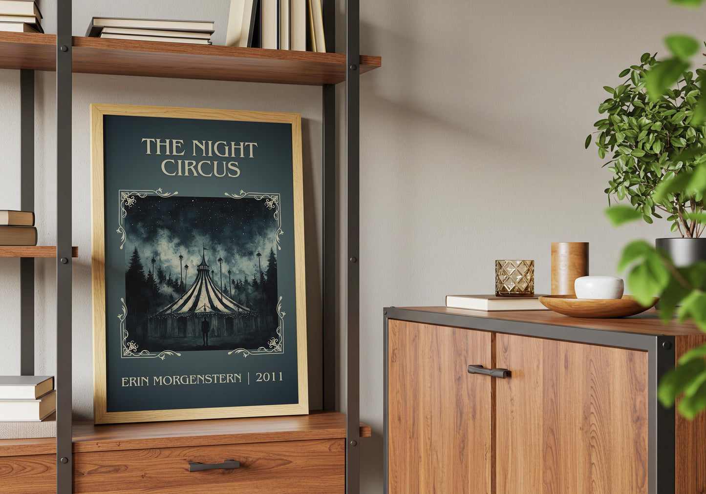 The Night Circus by Erin Morgenstern High Quality Poster Print. Free Delivery Wall Art. Author&Blurb Book/Novel Minimalist Home Gift Cover