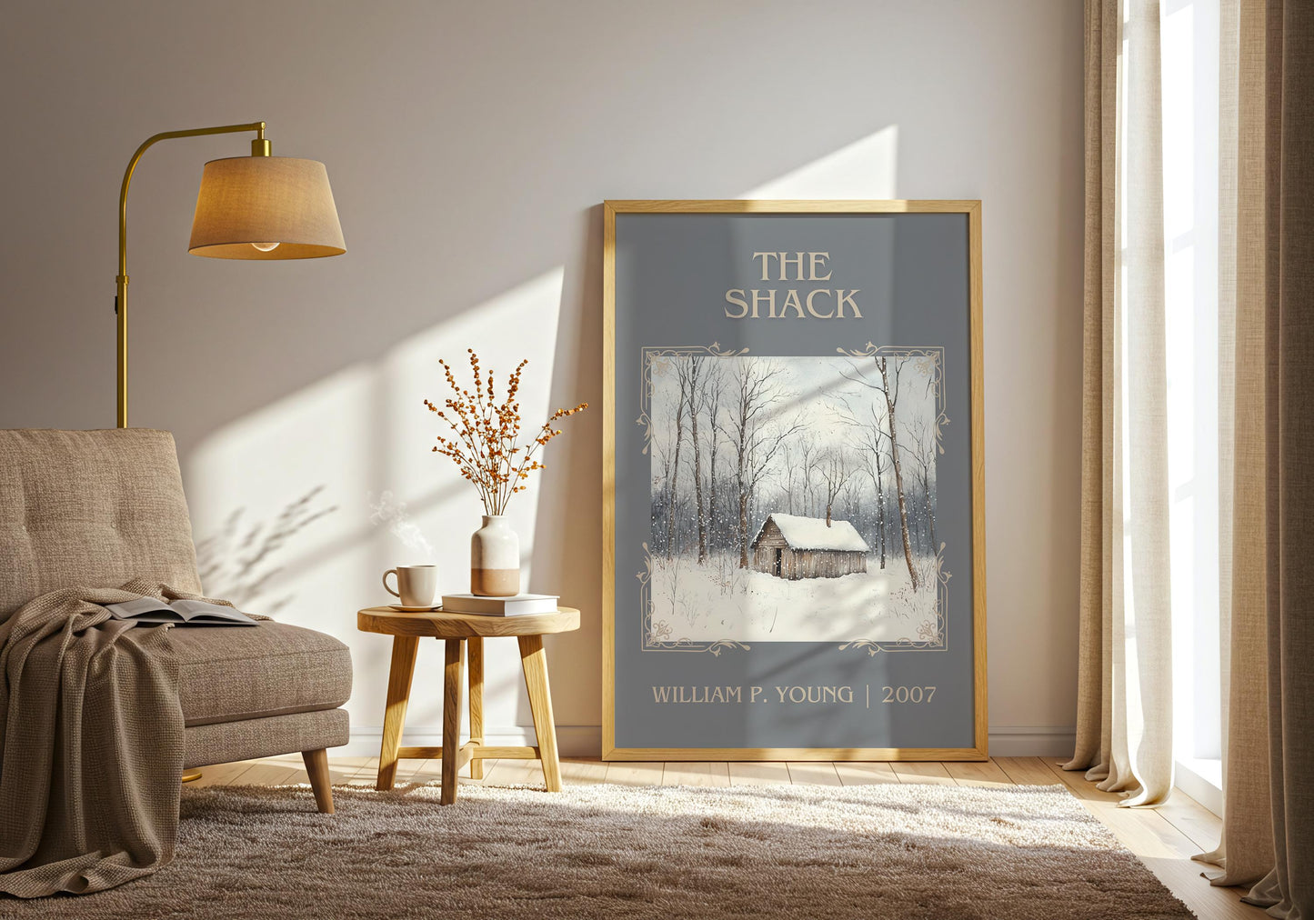 The Shack by William P. Young High Quality Poster Print. Free Delivery Wall Art. Author&Blurb Book/Novel Minimalist Home Gift Cover Home Art
