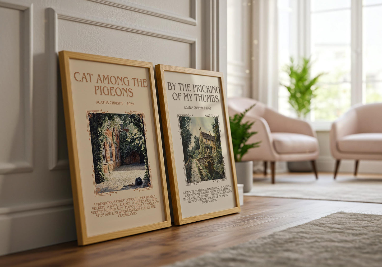 By The Pricking Of My Thumbs by Agatha Christie Descriptive, High Quality Poster Print.Free Delivery Wall Art. Author and Blurb Book Artwork