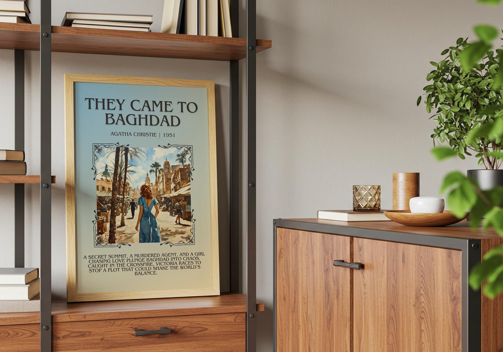 They Came To Baghdad by Agatha Christie Descriptive, High Quality Poster Print.Free Delivery Wall Art. Author & Blurb Book Artwork Cover