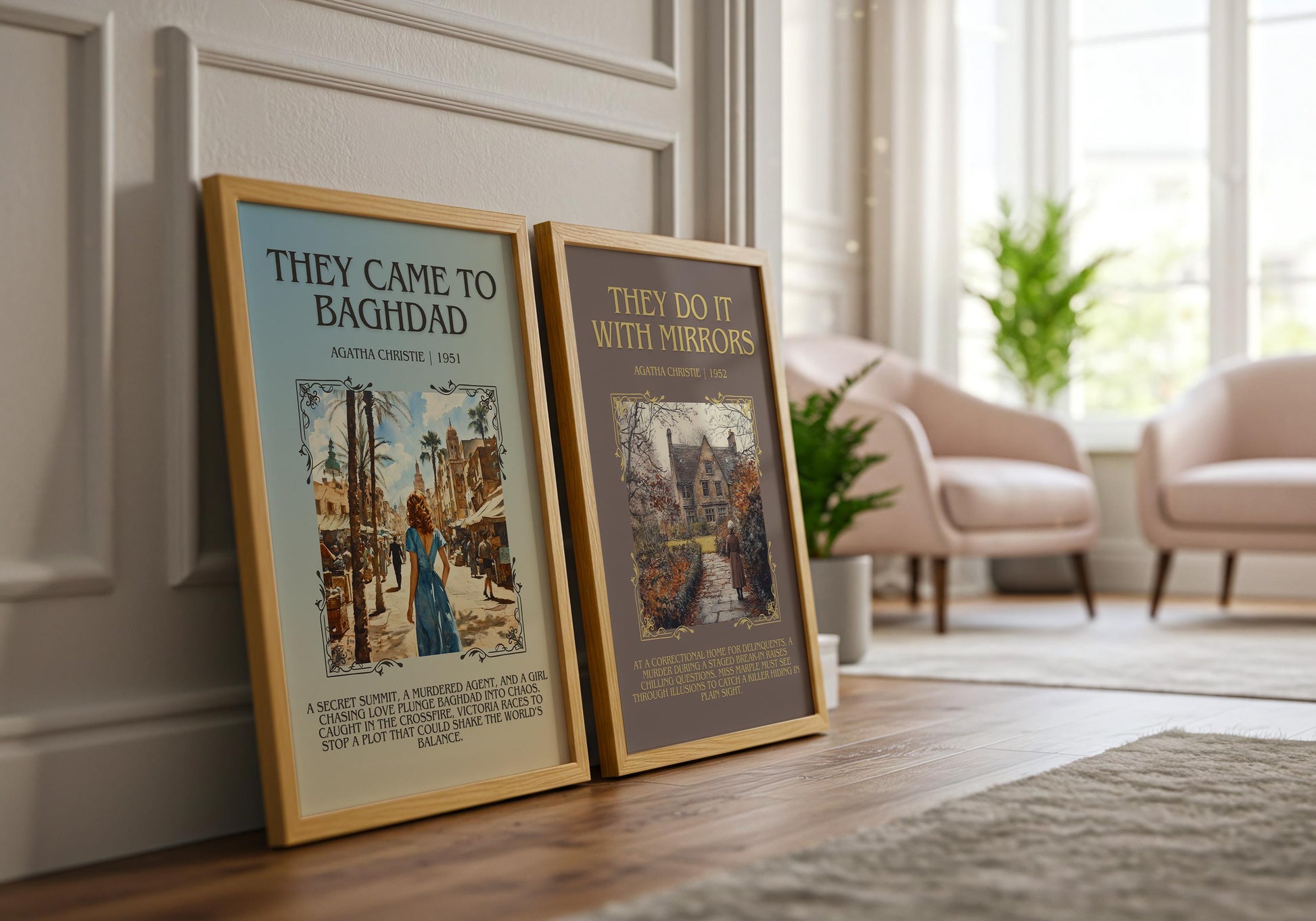 They Do It With Mirrors by Agatha Christie Descriptive, High Quality Poster Print.Free Delivery Wall Art Author&Blurb Book Art