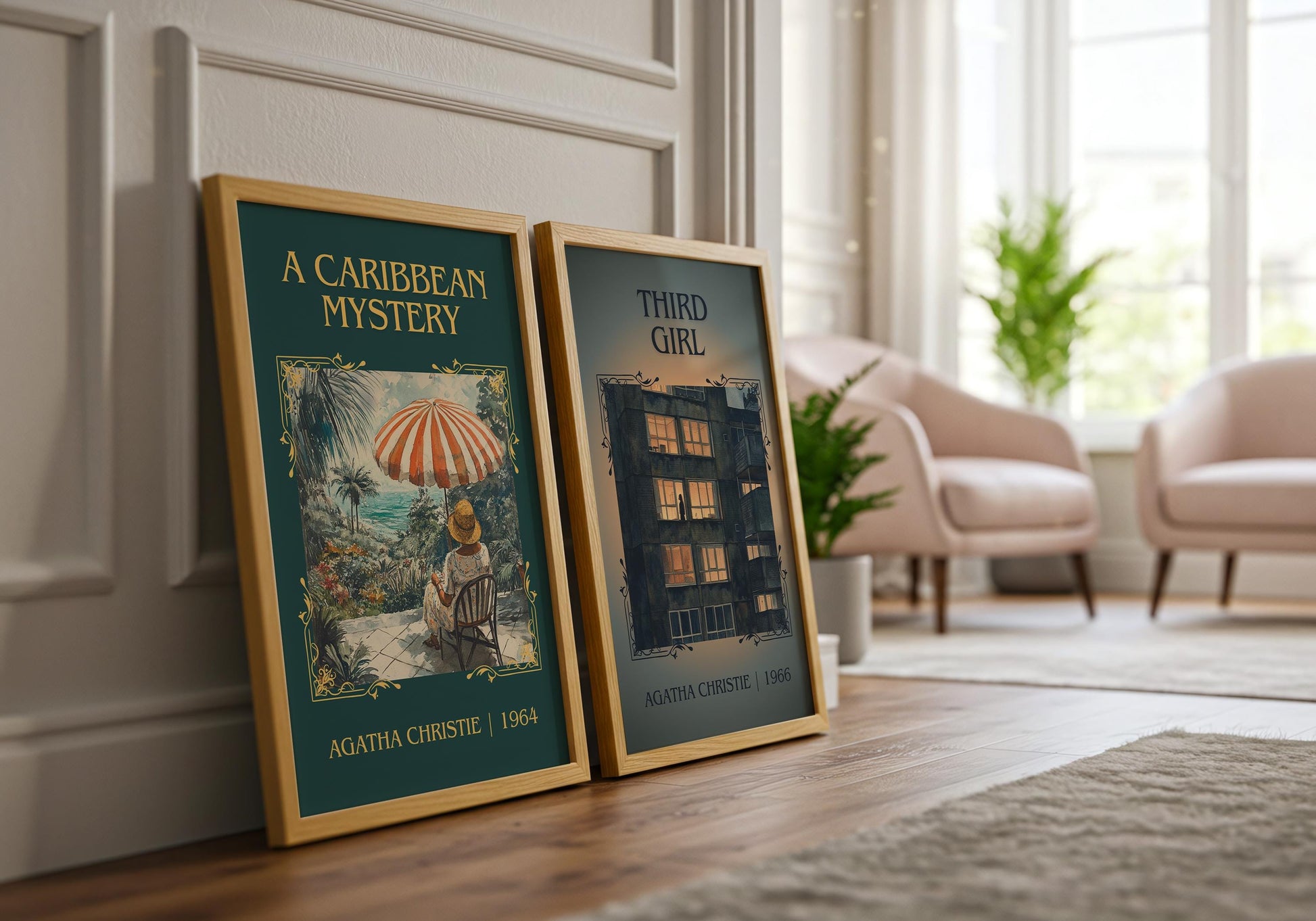 A Caribbean Mystery by Agatha Christie High Quality Poster Print.Free Delivery Wall Art. Author&Blurb Book/Novel Minimalist Home Gift Cover