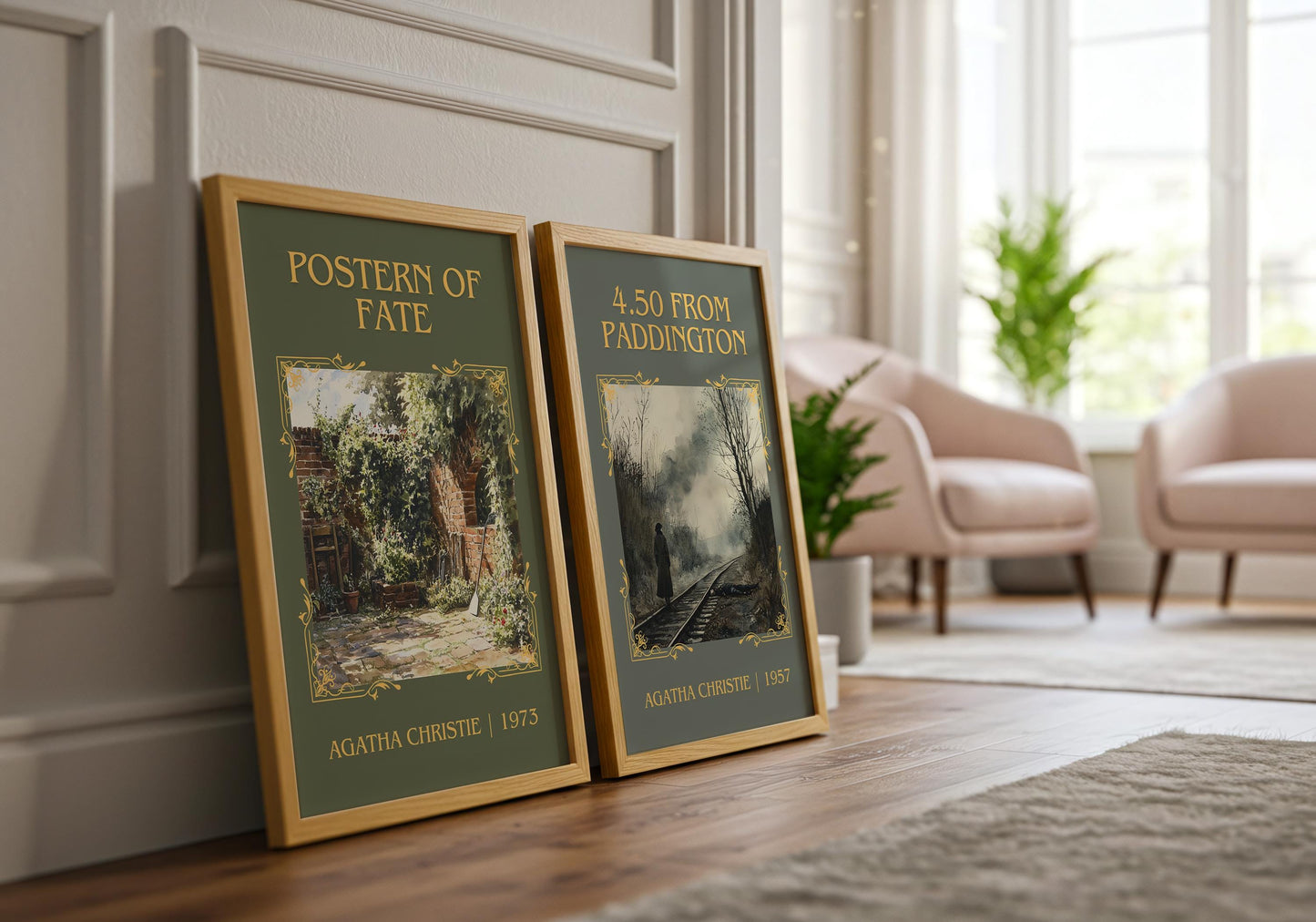 4.50 From Paddington by Agatha Christie High Quality Poster Print.Free Delivery Wall Art. Author&Blurb Book/Novel Minimalist Home Gift Cover