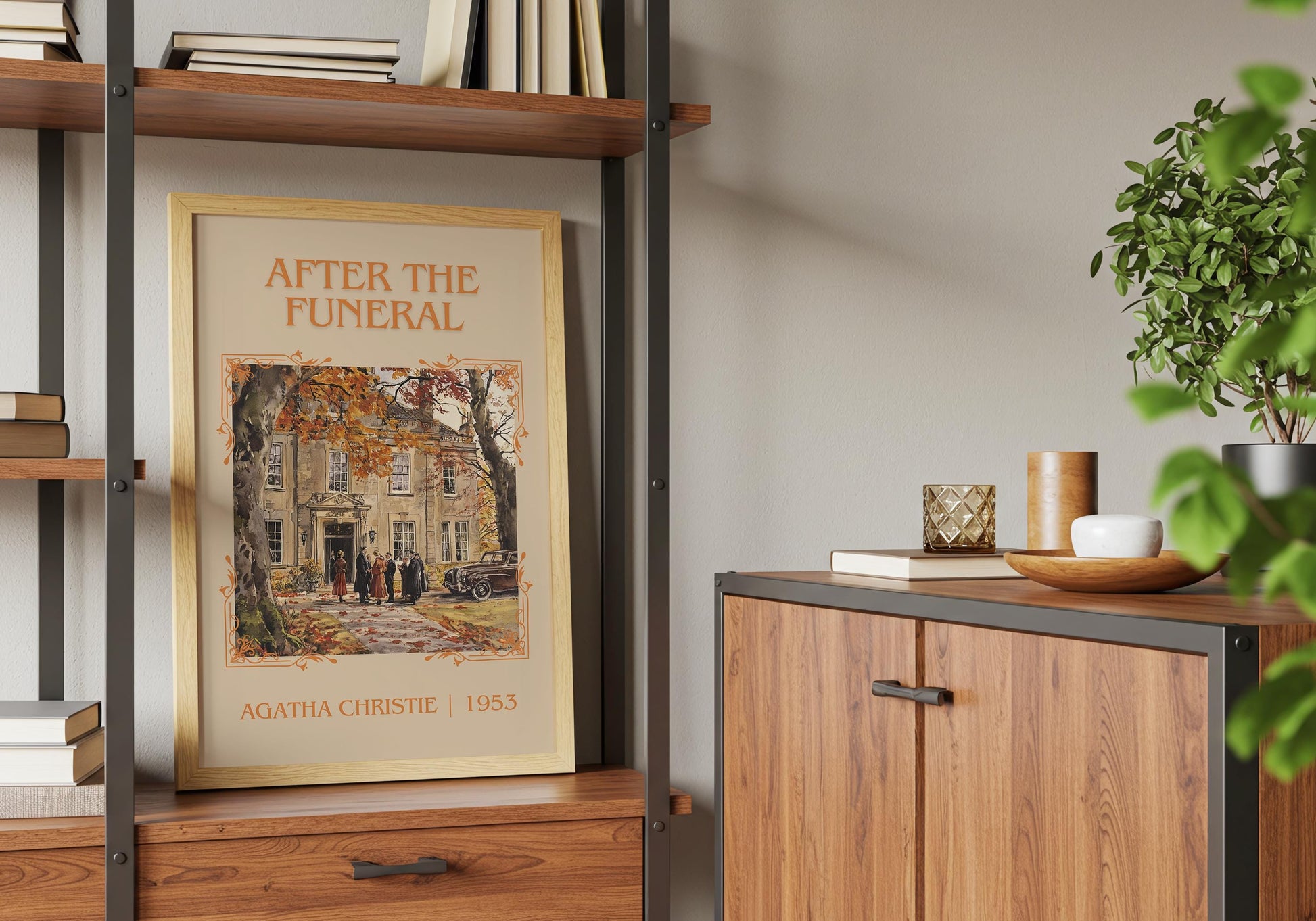 After The Funeral by Agatha Christie High Quality Poster Print.Free Delivery Wall Art. Author&Blurb Book/Novel Minimalist Home Gift Cover
