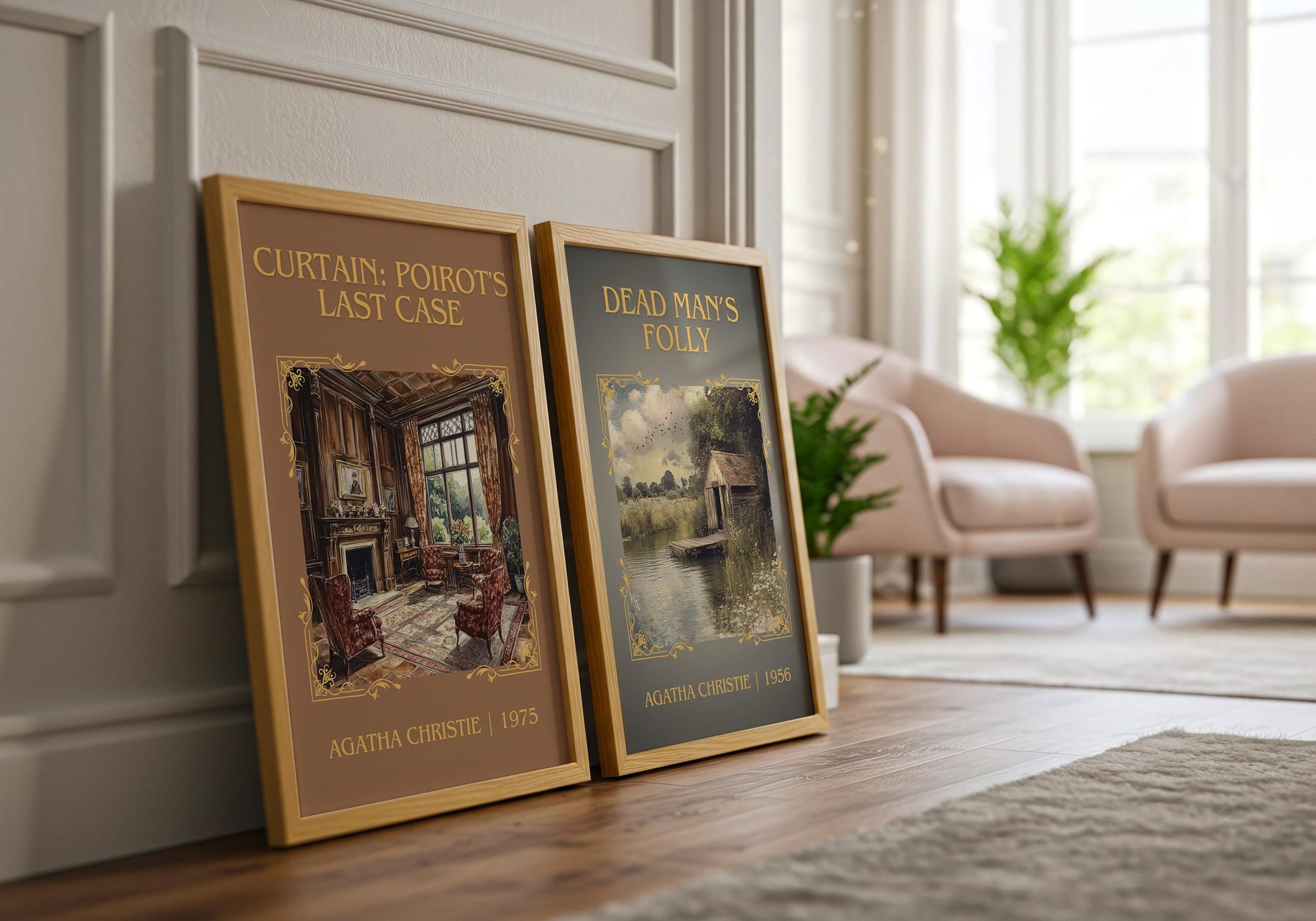 Dead Man's Folly by Agatha Christie High Quality Poster Print.Free Delivery Wall Art-Author&Blurb Book/Novel Minimalist Home Gift Cover