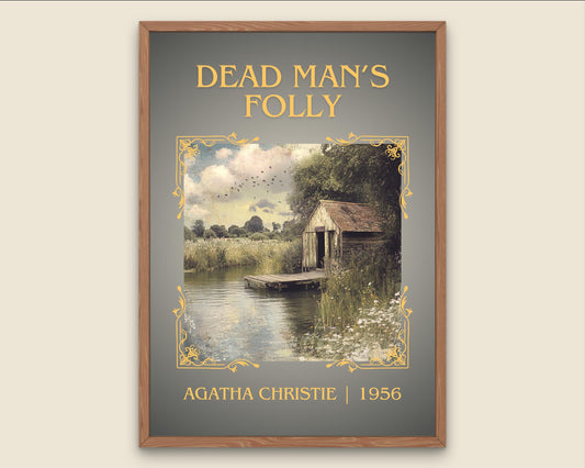 Dead Man's Folly by Agatha Christie High Quality Poster Print.Free Delivery Wall Art-Author&Blurb Book/Novel Minimalist Home Gift Cover