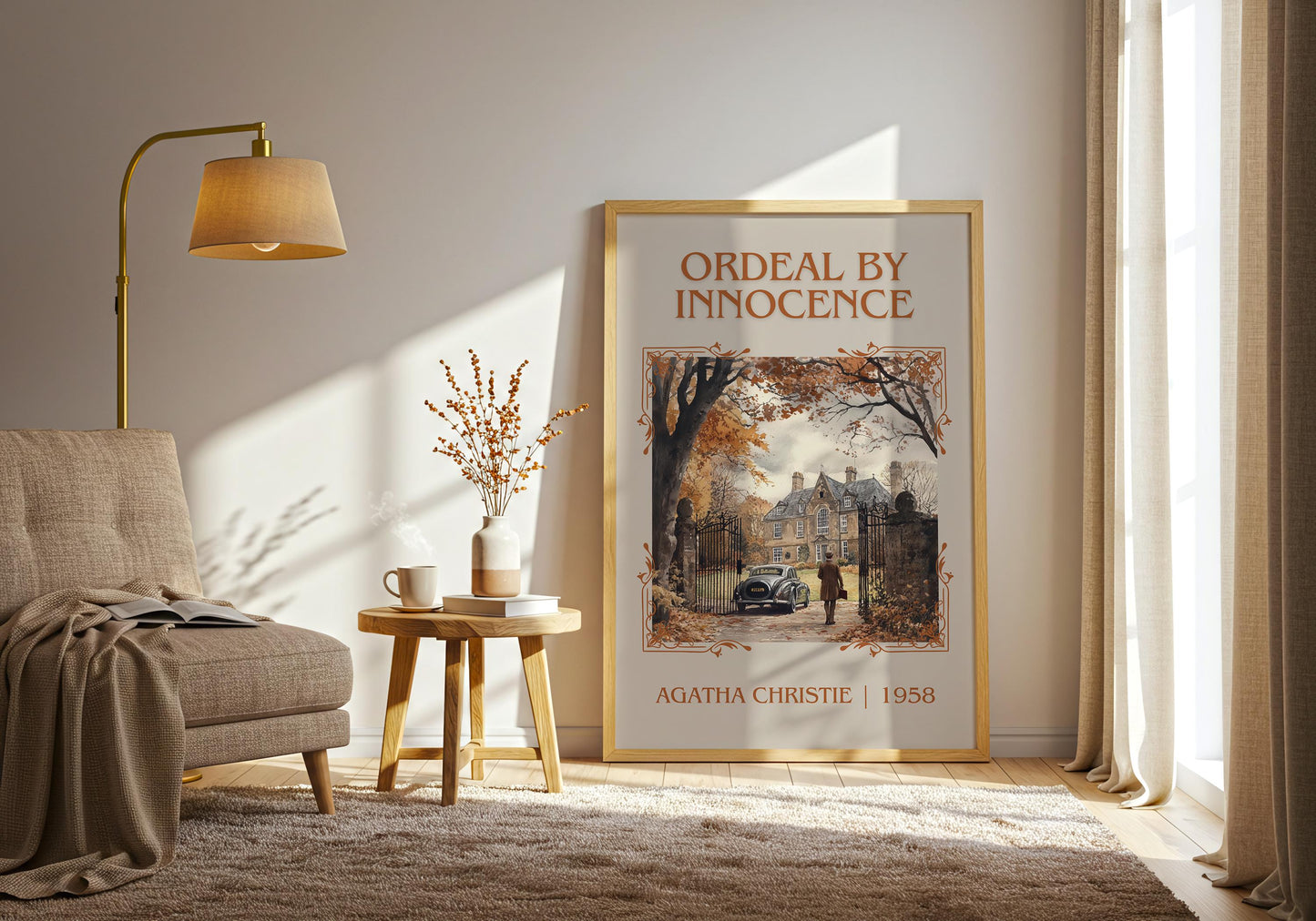 Ordeal By Innocence by Agatha Christie High Quality Poster Print.Free Delivery Wall Art-Author&Blurb Book/Novel Minimalist Home Gift Cover