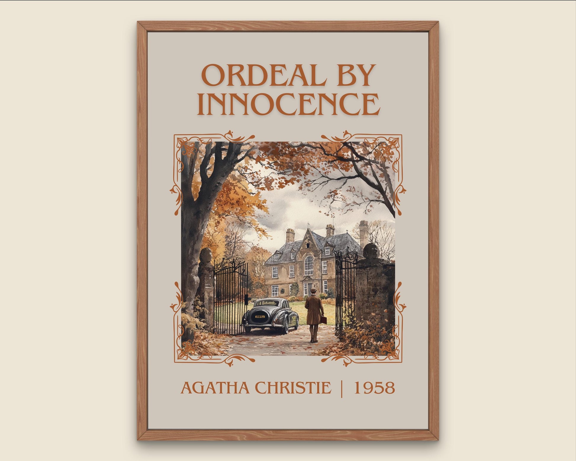 Ordeal By Innocence by Agatha Christie High Quality Poster Print.Free Delivery Wall Art-Author&Blurb Book/Novel Minimalist Home Gift Cover