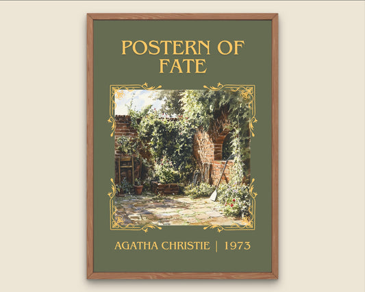 Postern Of Fate by Agatha Christie High Quality Poster Print.Free Delivery Wall Art-Author&Blurb Book/Novel Minimalist Home Gift Cover