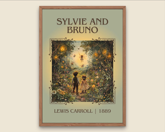Sylvie And Bruno by Lewis Carroll High Quality Poster Print.Free Delivery Wall Art-Author&Blurb Book/Novel Minimalist Home Gift Cover