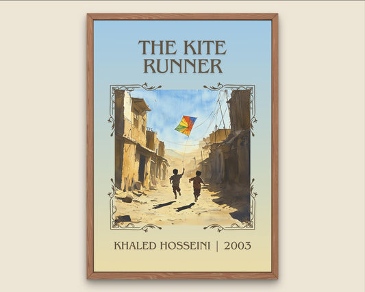 The Kite Runner by Khaled Hosseini High Quality Poster Print.Free Delivery Wall Art-Author&Blurb Book Minimalist Home Gift Cover Decor