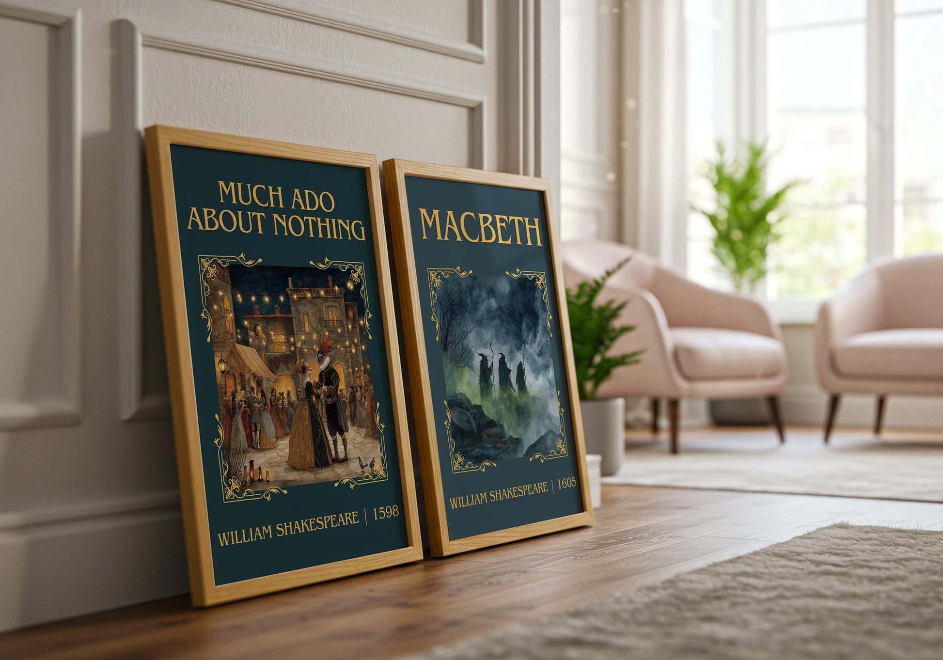 Macbeth by William Shakespeare High Quality Poster Print-Free Delivery Wall Art. Author Book Artwork-Minimalist Gift Nook Library Play
