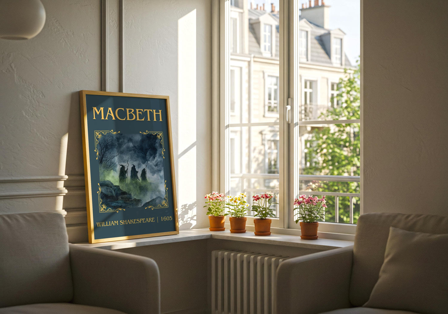 Macbeth by William Shakespeare High Quality Poster Print-Free Delivery Wall Art. Author Book Artwork-Minimalist Gift Nook Library Play