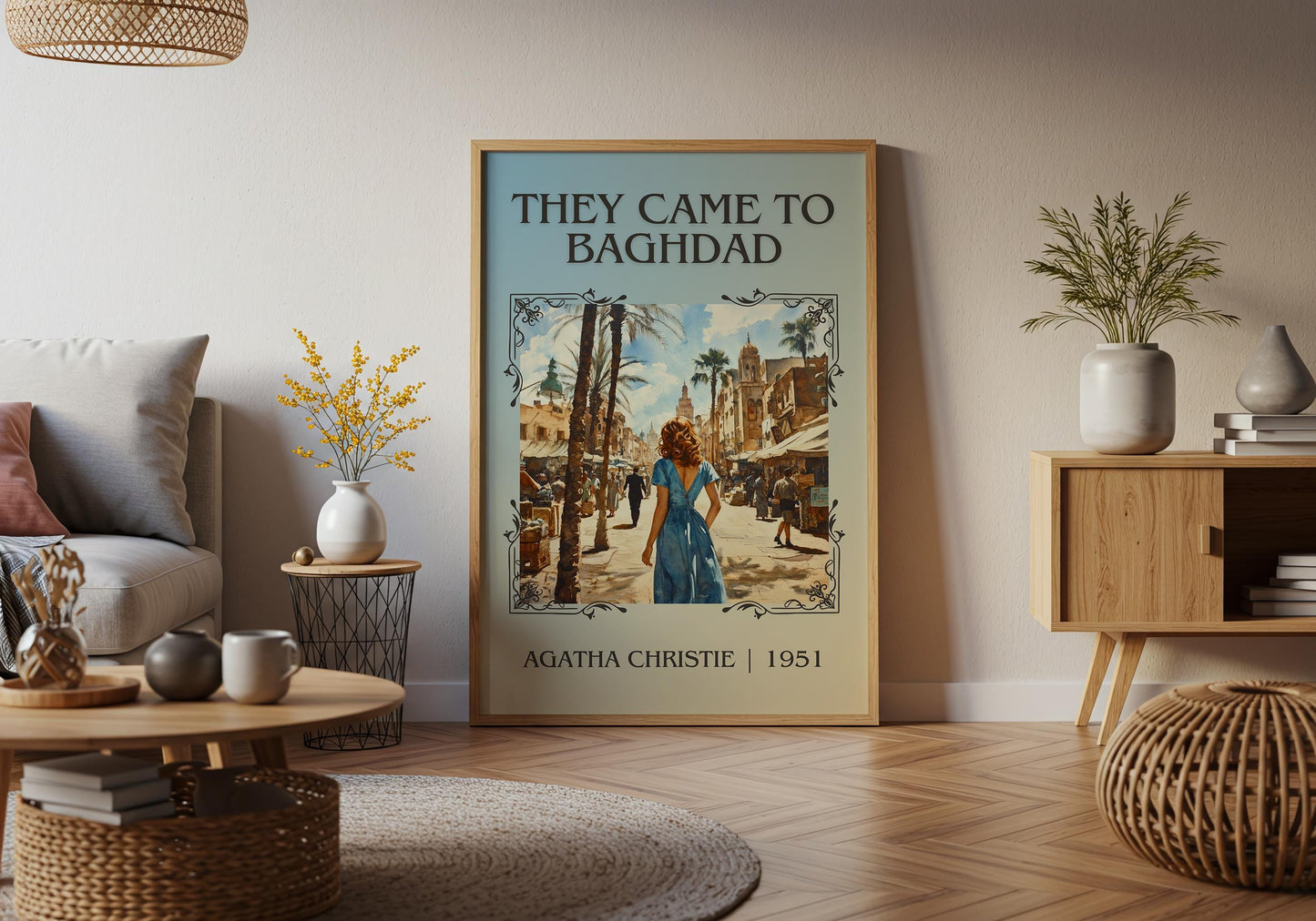 They Came To Baghdad by Agatha Christie High Quality Poster Print.Free Delivery Wall Art-Author&Blurb Book Minimalist Home Gift Cover Decor