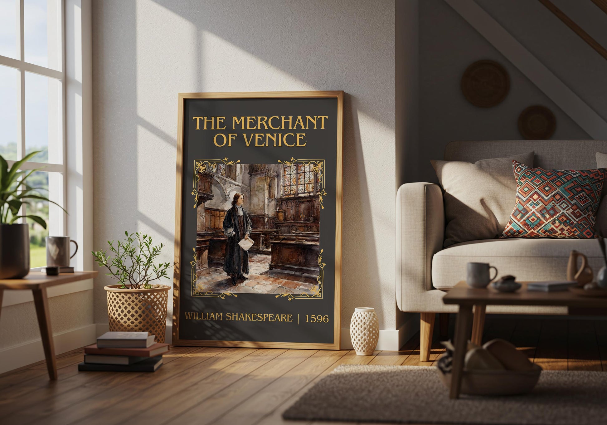 The Merchant Of Venice by William Shakespeare High Quality Poster Print-Free Delivery Wall Art.Author Book Artwork-Minimalist Gift Nook Play