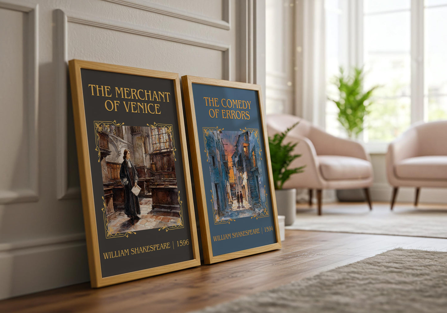 The Merchant Of Venice by William Shakespeare High Quality Poster Print-Free Delivery Wall Art.Author Book Artwork-Minimalist Gift Nook Play