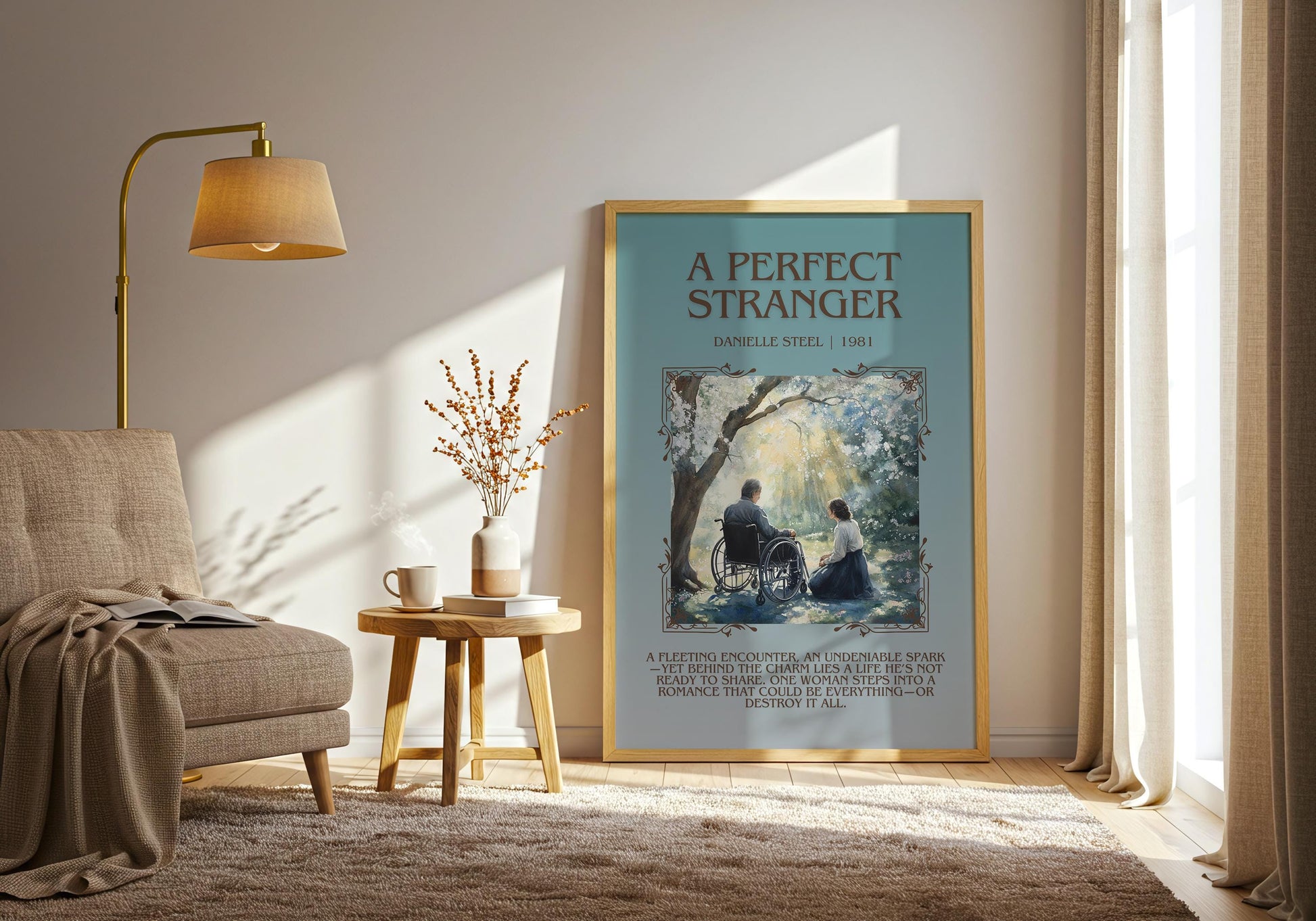 A Perfect Strange by Danielle Steel Descriptive, High Quality Poster Print.Free Delivery Wall Art. Author & Blurb Book Artwork Cover