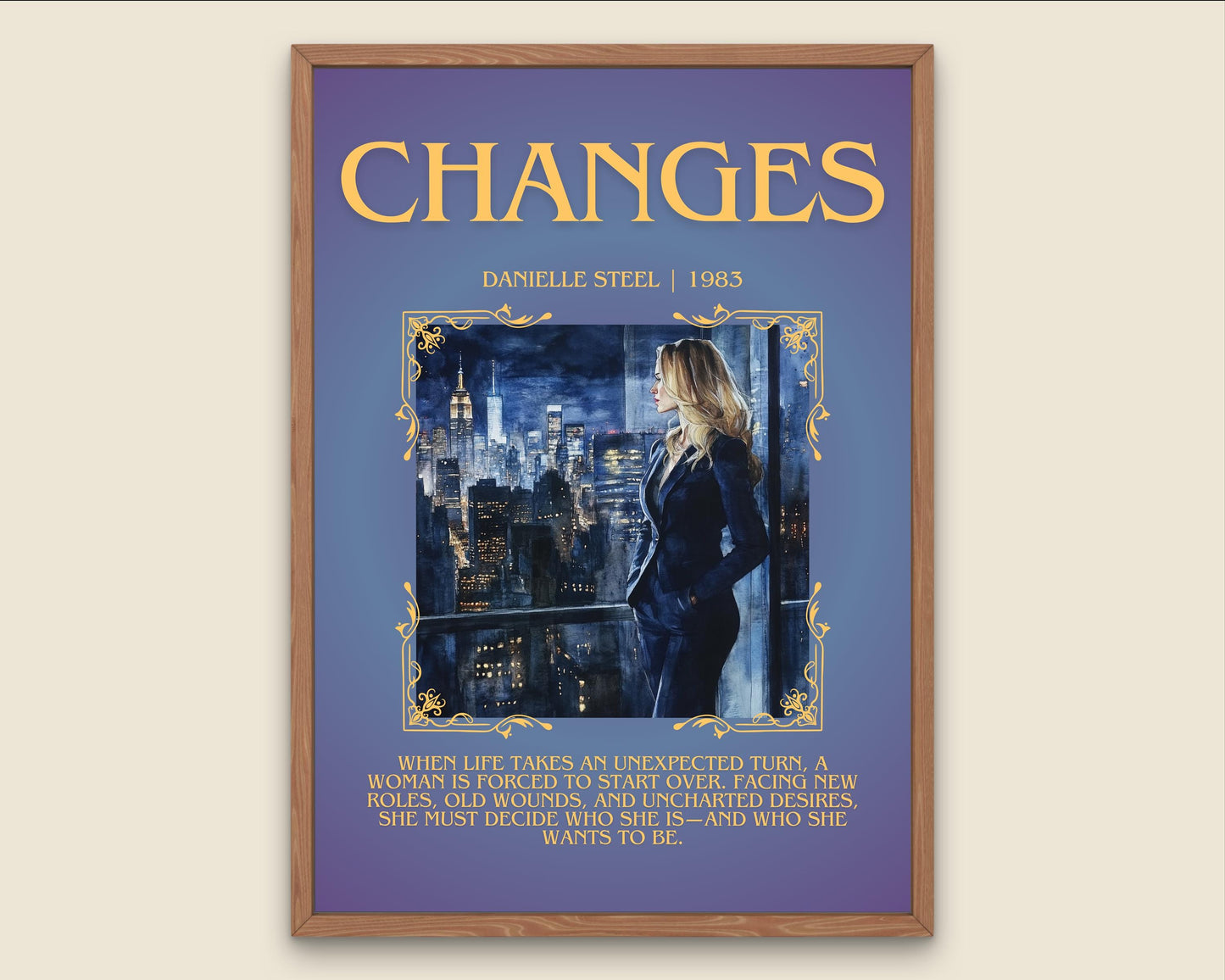Changes by Danielle Steel Descriptive, High Quality Poster Print.Free Delivery Wall Art. Author & Blurb Book Artwork Cover