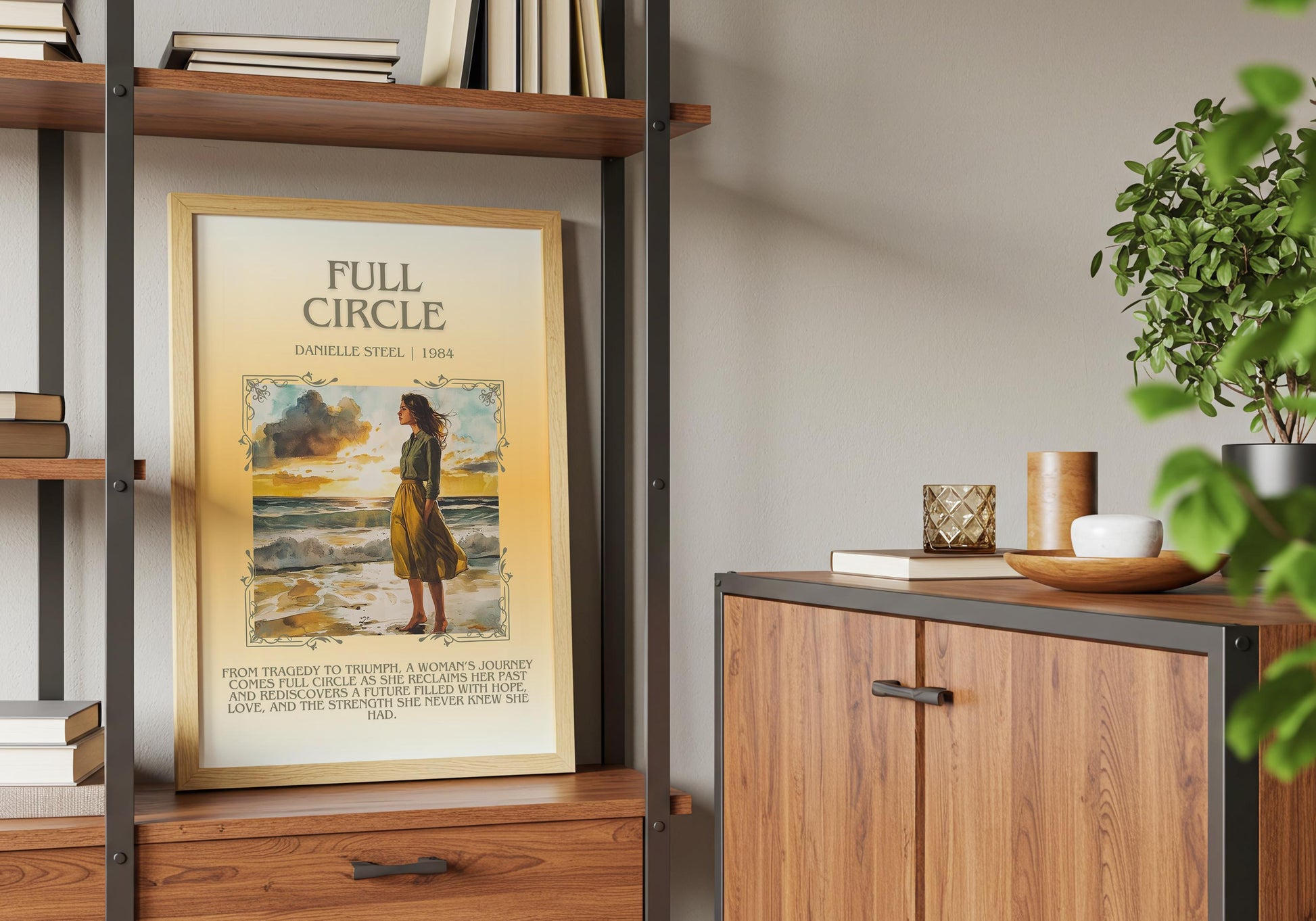 Full Circle by Danielle Steel Descriptive, High Quality Poster Print.Free Delivery Wall Art. Author & Blurb Book Artwork Cover Novel Gift