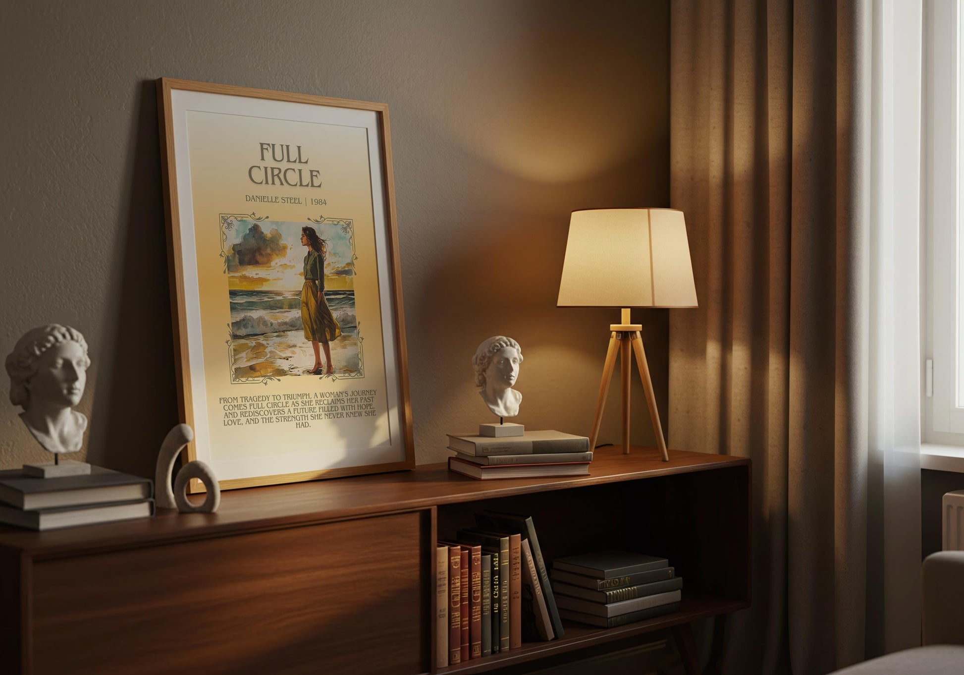 Full Circle by Danielle Steel Descriptive, High Quality Poster Print.Free Delivery Wall Art. Author & Blurb Book Artwork Cover Novel Gift