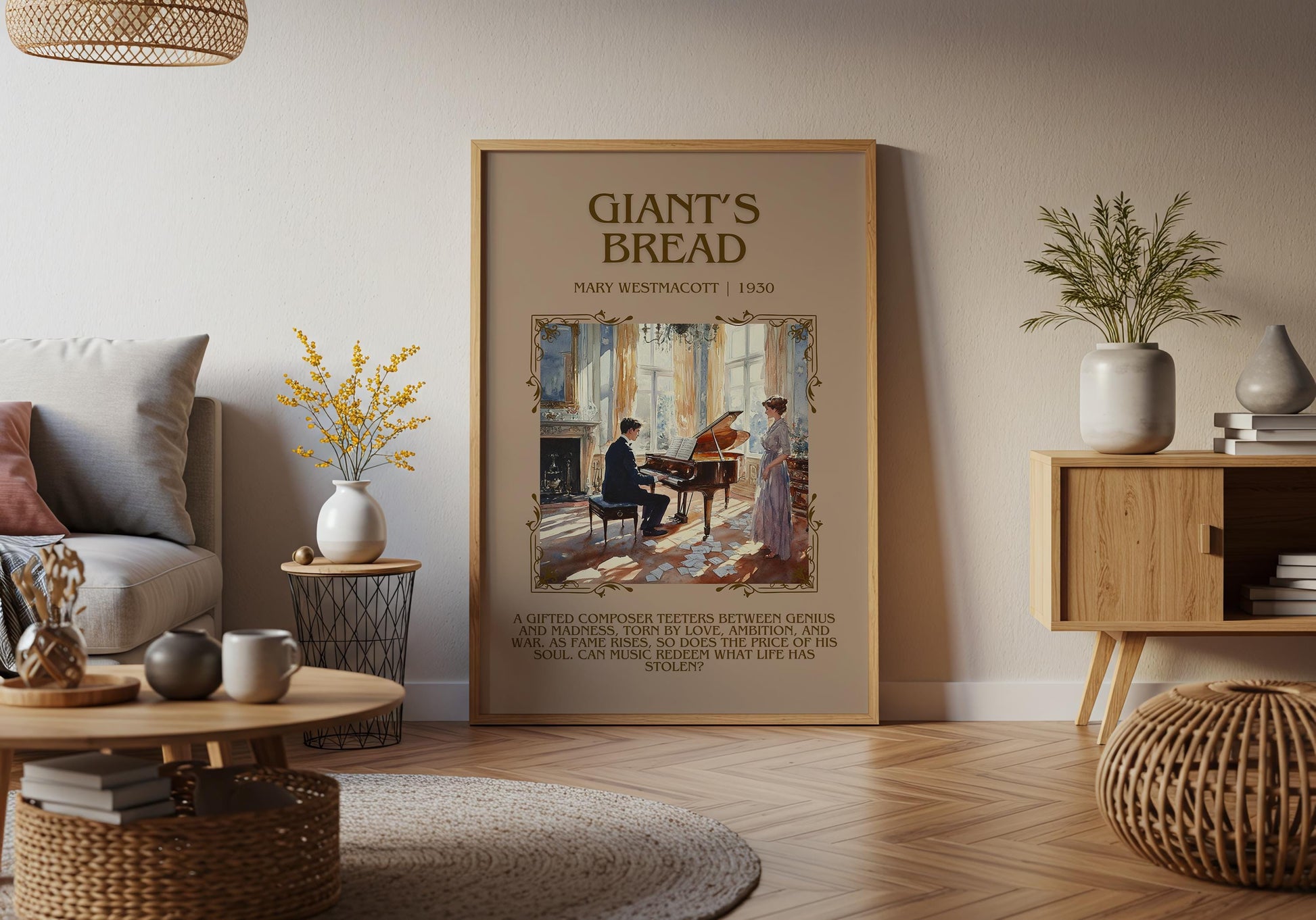 Giant's Bread by Mary Westmacott Descriptive, High Quality Poster Print.Free Delivery Wall Art. Author & Blurb Book Artwork Cover Gift Decor
