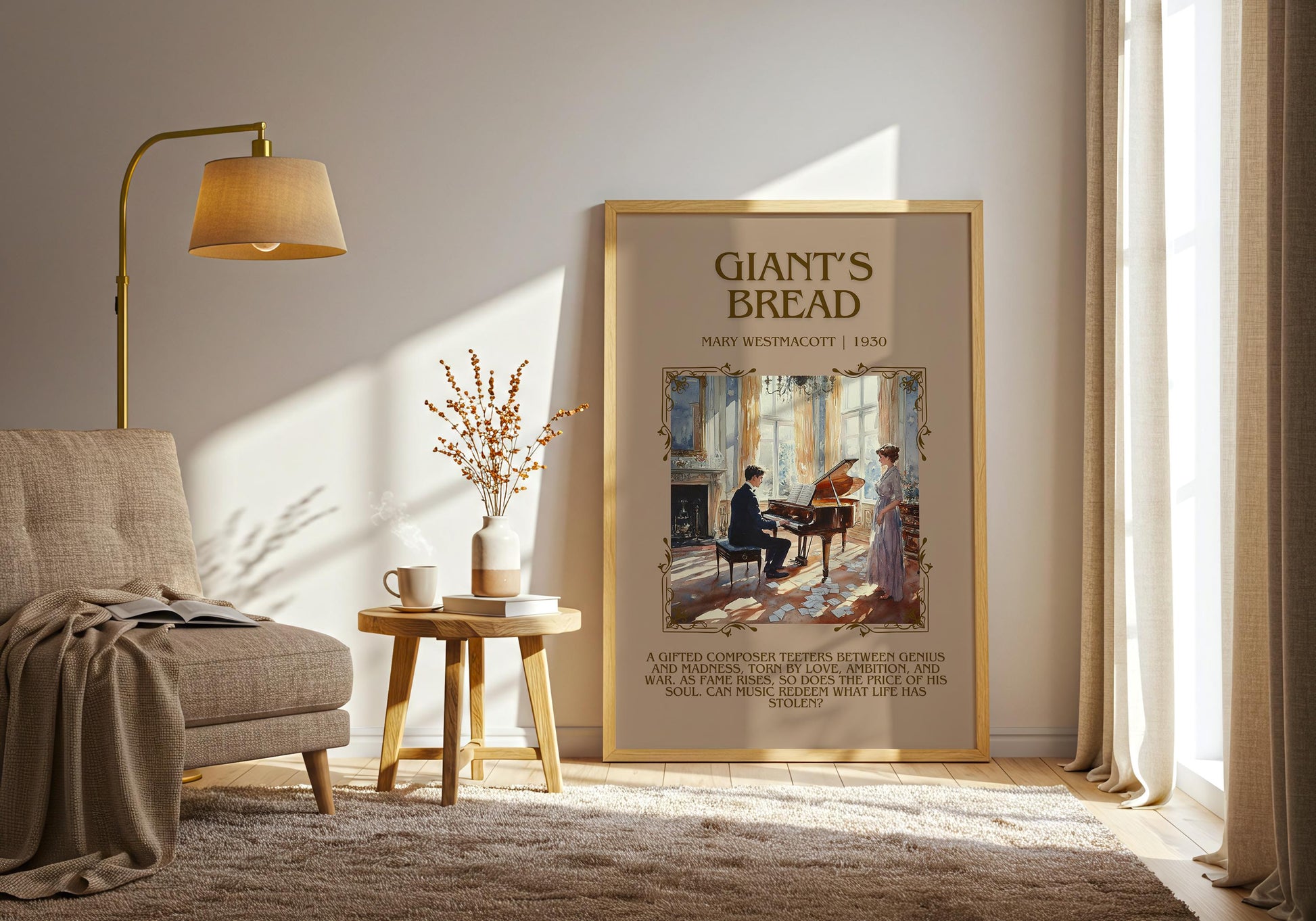 Giant's Bread by Mary Westmacott Descriptive, High Quality Poster Print.Free Delivery Wall Art. Author & Blurb Book Artwork Cover Gift Decor