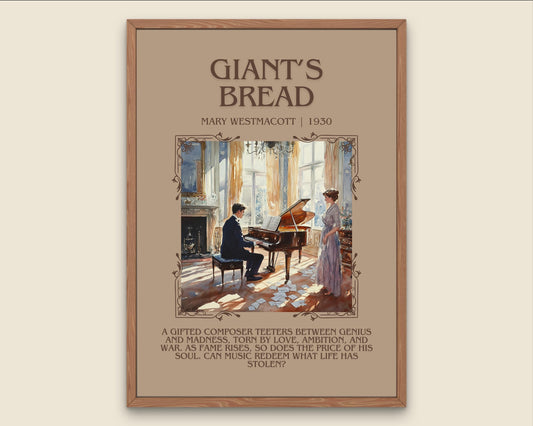 Giant's Bread by Mary Westmacott Descriptive, High Quality Poster Print.Free Delivery Wall Art. Author & Blurb Book Artwork Cover Gift Decor