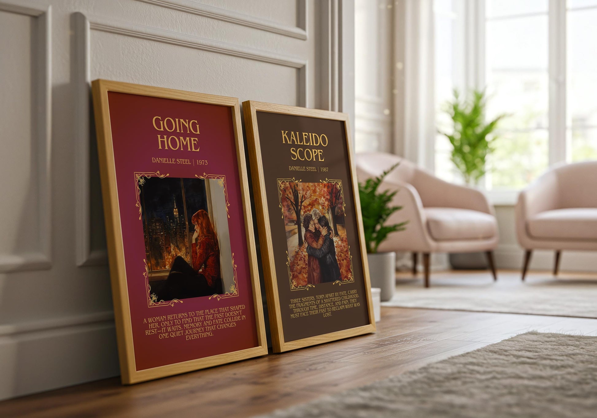 Kaleidoscope by Danielle Steel Descriptive, High Quality Poster Print.Free Delivery Wall Art. Author & Blurb Book Artwork Cover Novel Gift
