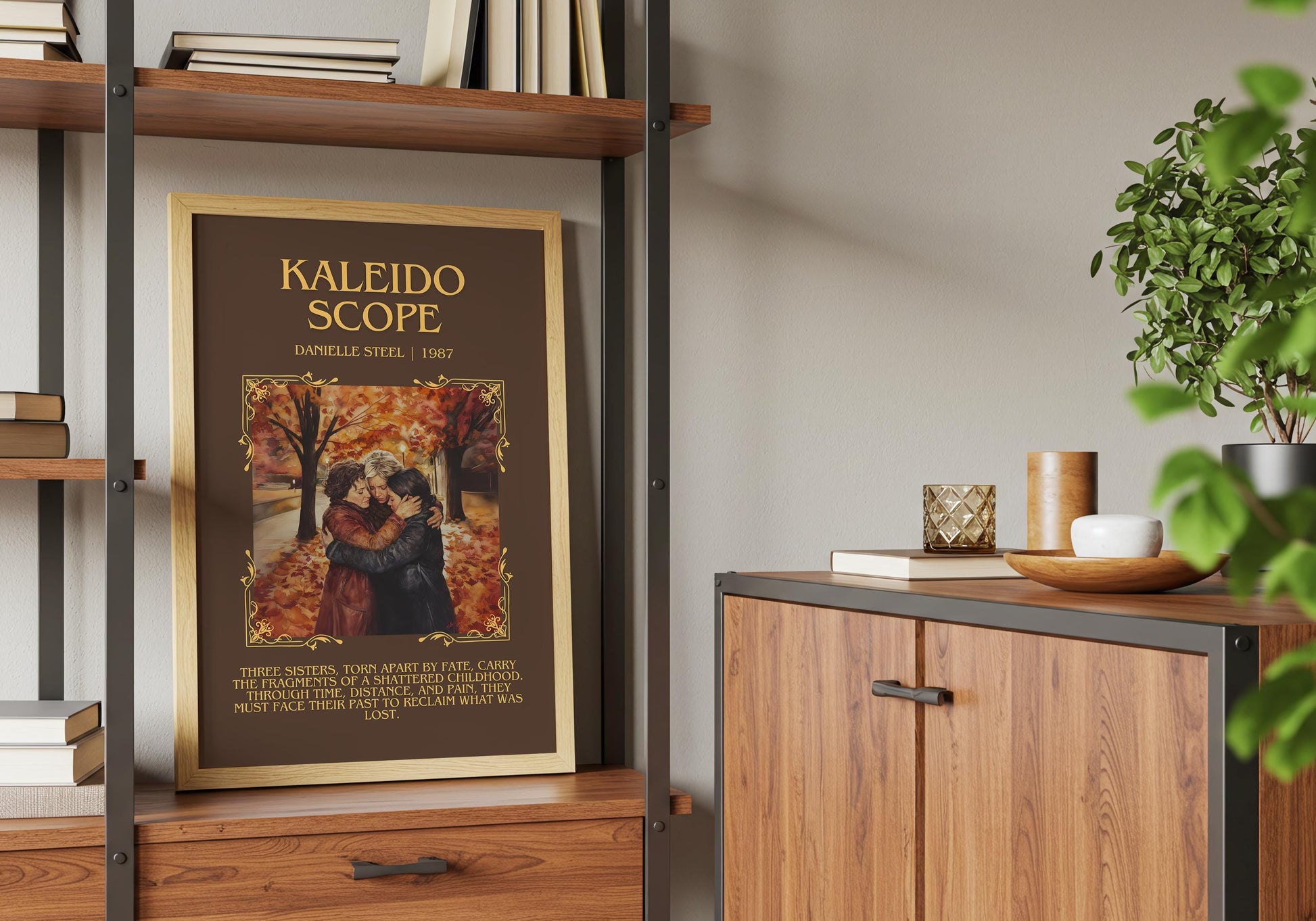 Kaleidoscope by Danielle Steel Descriptive, High Quality Poster Print.Free Delivery Wall Art. Author & Blurb Book Artwork Cover Novel Gift