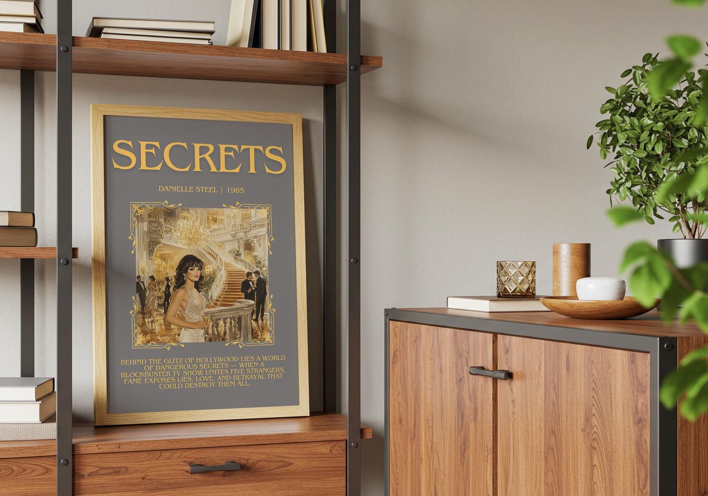 Secrets by Danielle Steel Descriptive, High Quality Poster Print.Free Delivery Wall Art. Author & Blurb Book Artwork Cover Novel