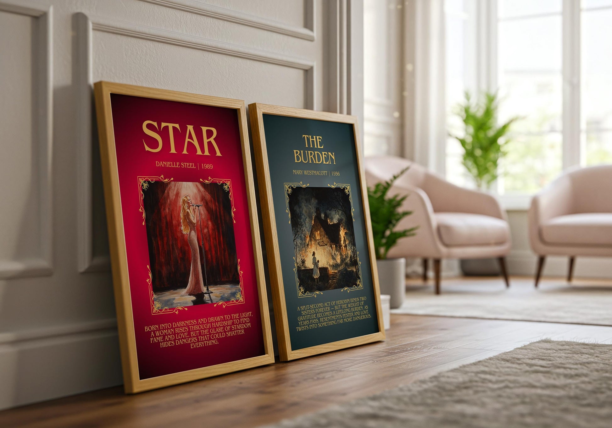 Star by Danielle Steel Descriptive, High Quality Poster Print.Free Delivery Wall Art. Author & Blurb Book Artwork Cover Novel Gift Art