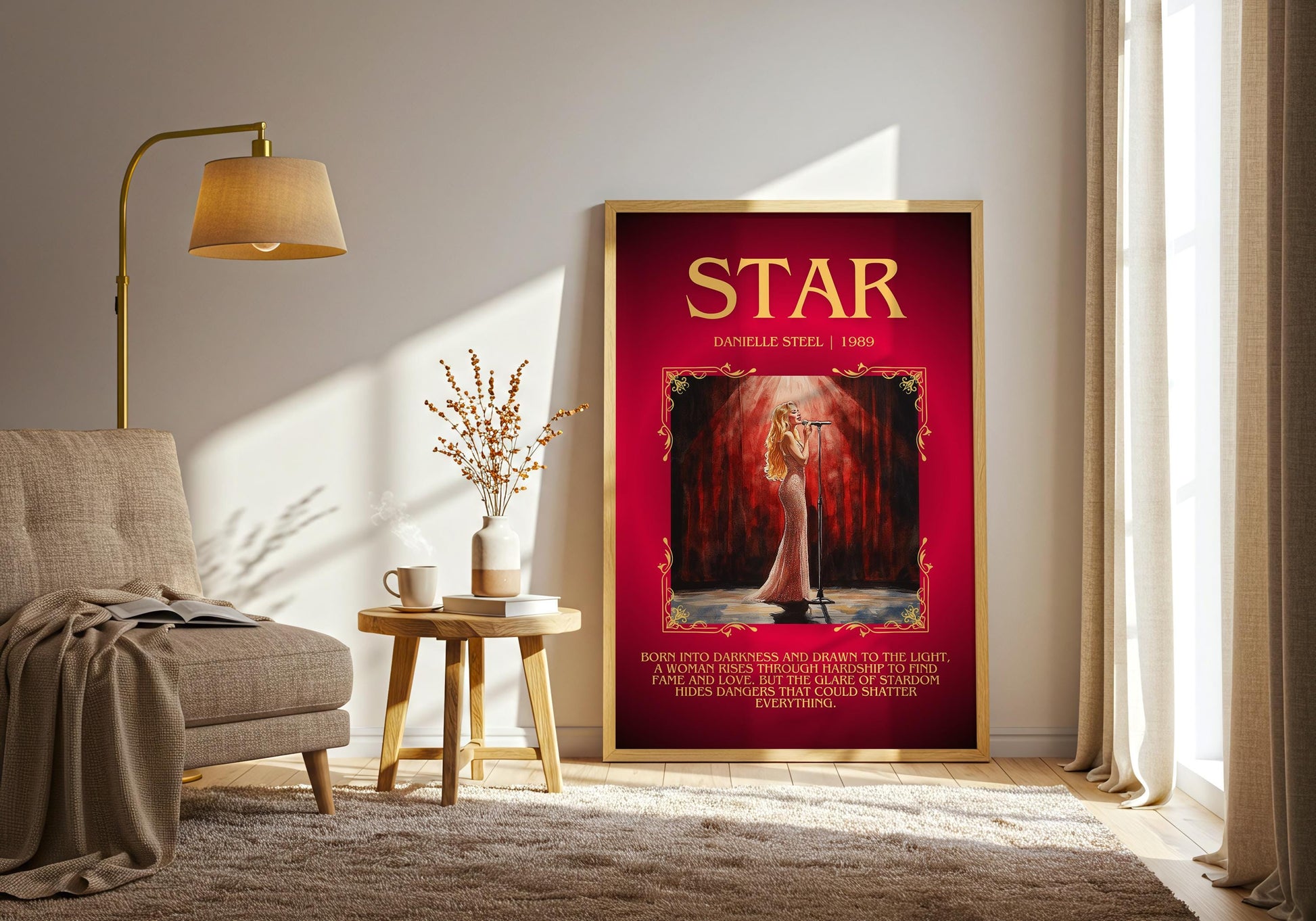 Star by Danielle Steel Descriptive, High Quality Poster Print.Free Delivery Wall Art. Author & Blurb Book Artwork Cover Novel Gift Art