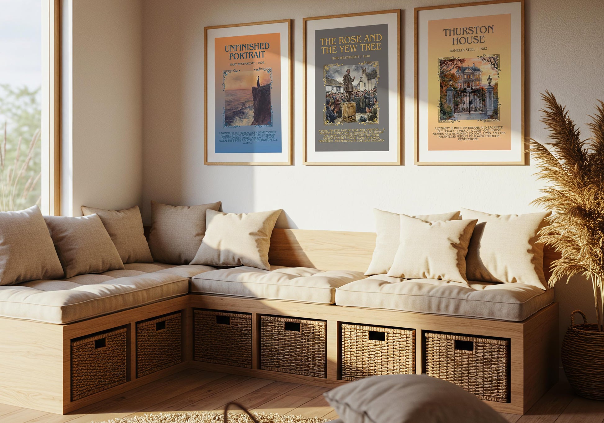 Thurston House by Danielle Steel Descriptive, High Quality Poster Print.Free Delivery Wall Art. Author & Blurb Book Artwork Cover Novel Gift
