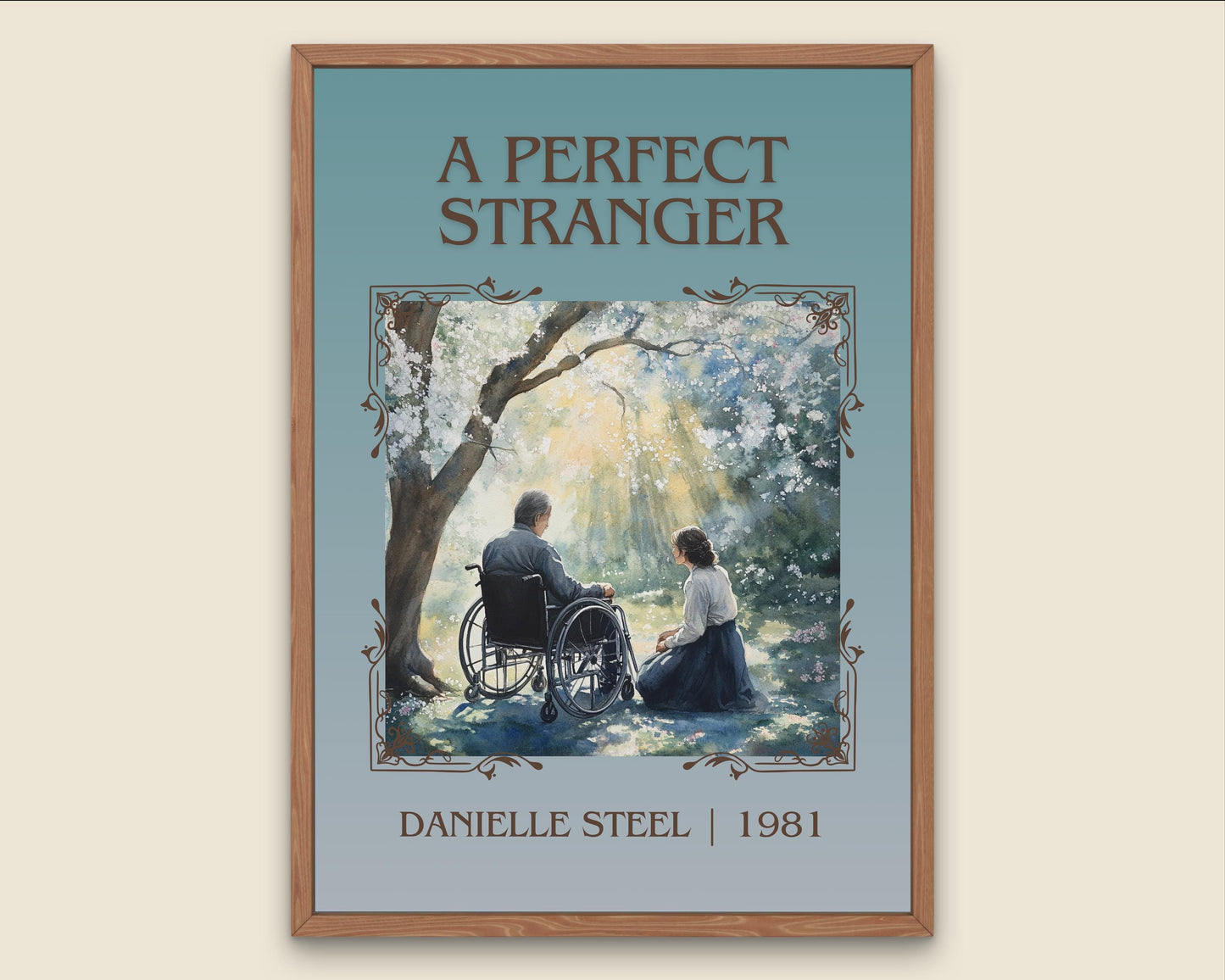 A Perfect Stranger by Danielle Steel High Quality Poster Print. Free Delivery Wall Art-Author&Blurb Book Minimalist Home Gift Cover