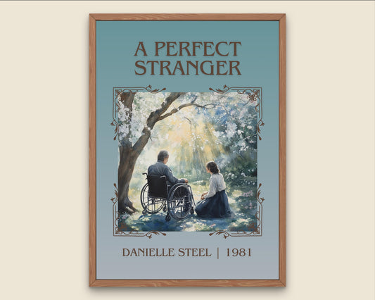 A Perfect Stranger by Danielle Steel High Quality Poster Print. Free Delivery Wall Art-Author&Blurb Book Minimalist Home Gift Cover