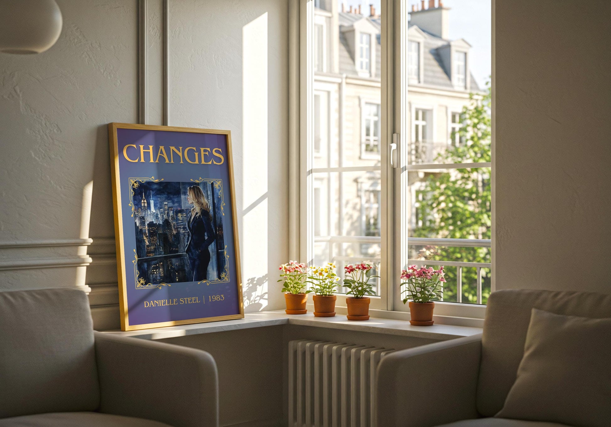 Changes by Danielle Steel High Quality Poster Print. Free Delivery Wall Art-Author&Blurb Book Minimalist Home Gift Cover Decor Library