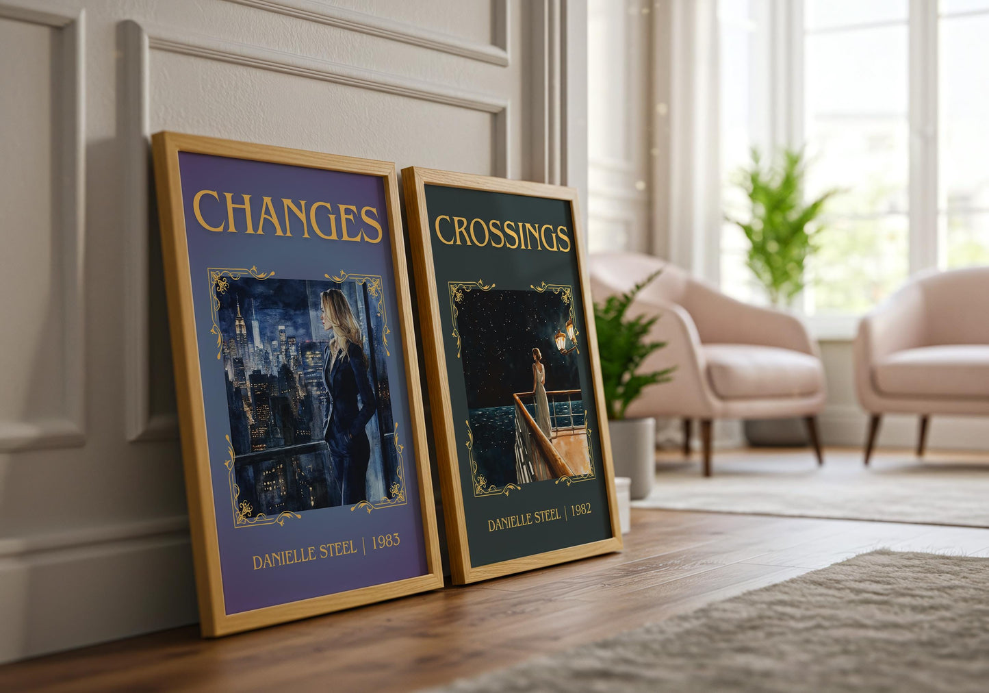 Crossings by Danielle Steel High Quality Poster Print. Free Delivery Wall Art-Author&Blurb Book Minimalist Home Gift Cover