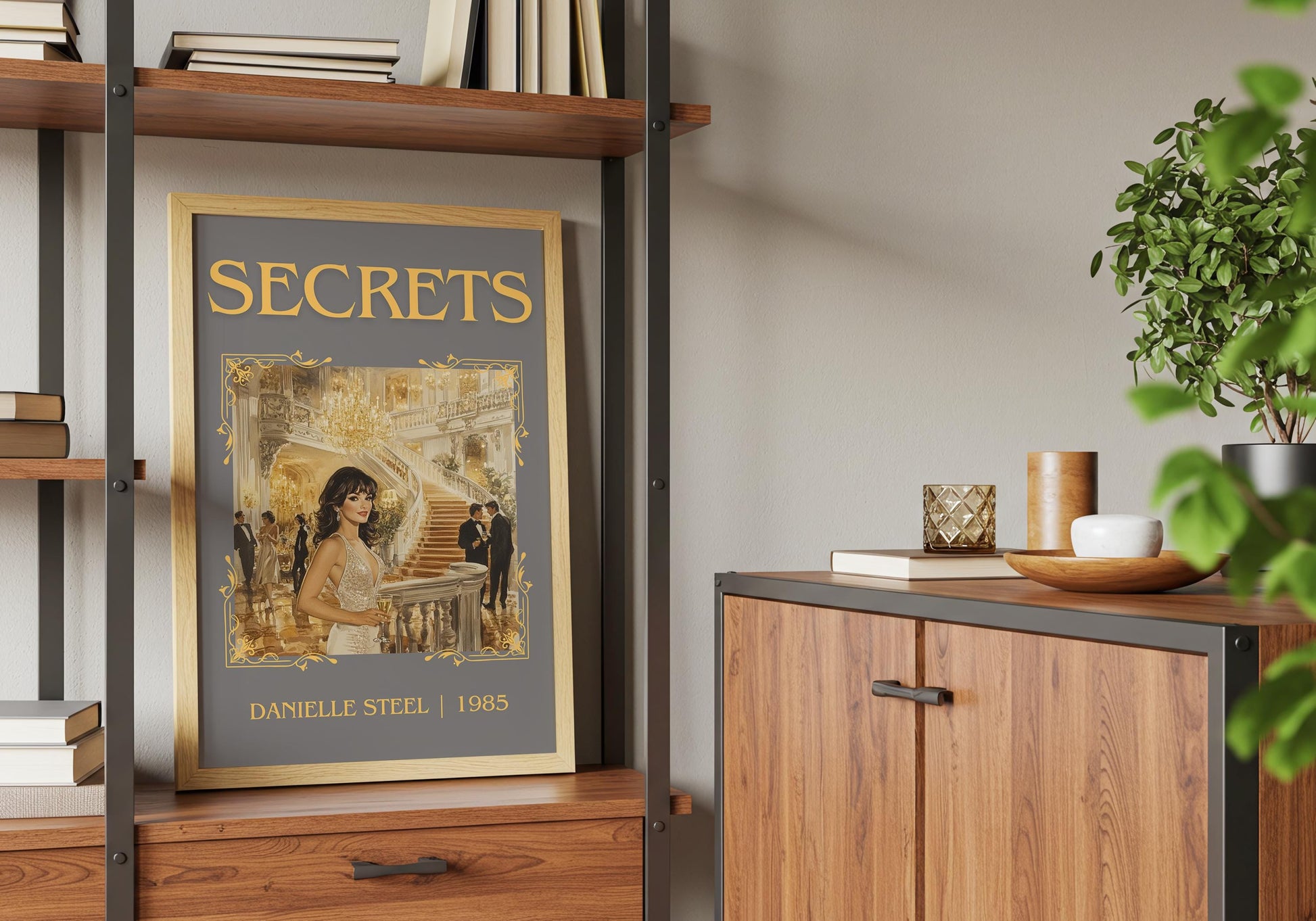 Secrets by Danielle Steel High Quality Poster Print. Free Delivery Wall Art-Author&Blurb Book Minimalist Home Gift Cover