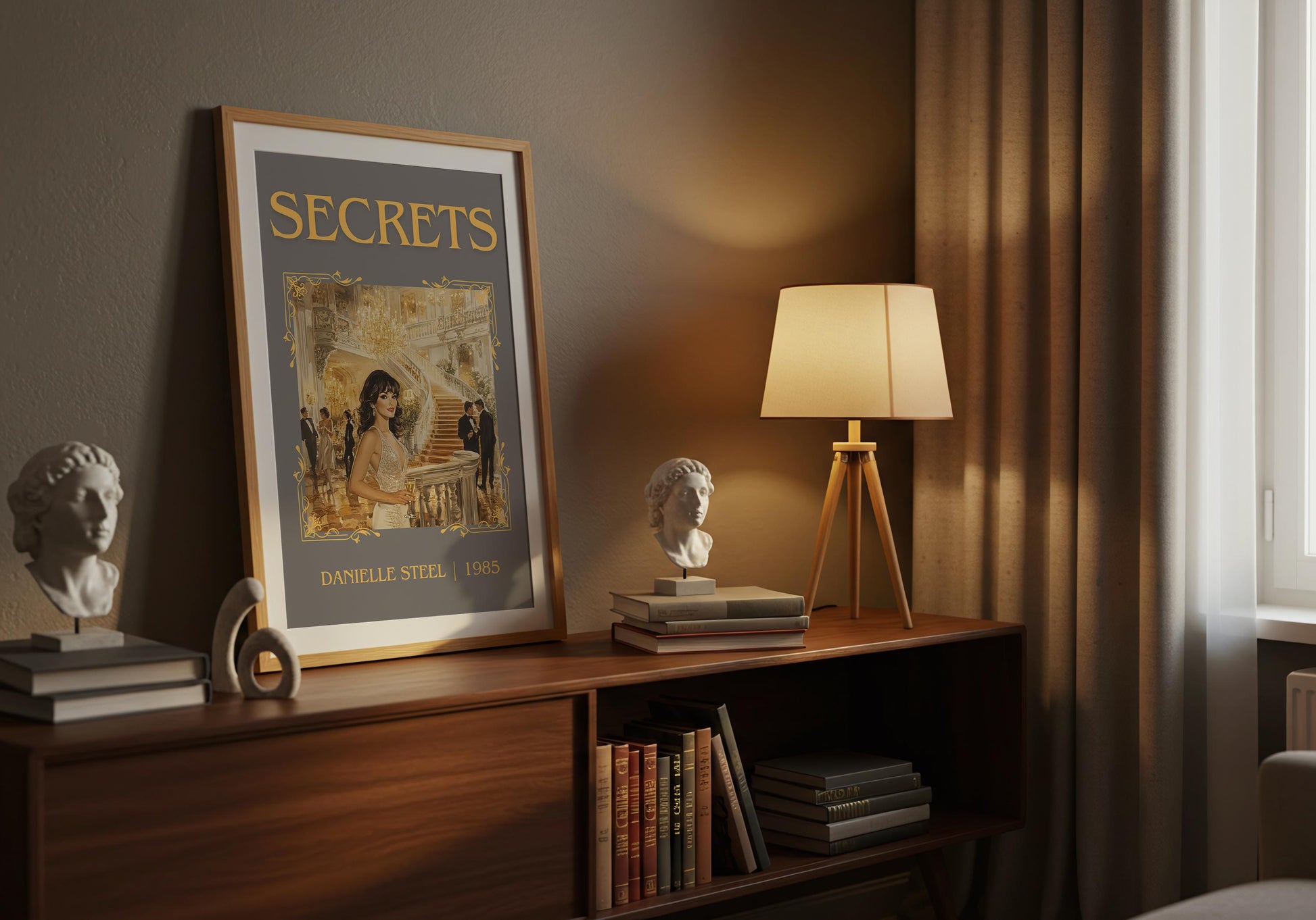 Secrets by Danielle Steel High Quality Poster Print. Free Delivery Wall Art-Author&Blurb Book Minimalist Home Gift Cover
