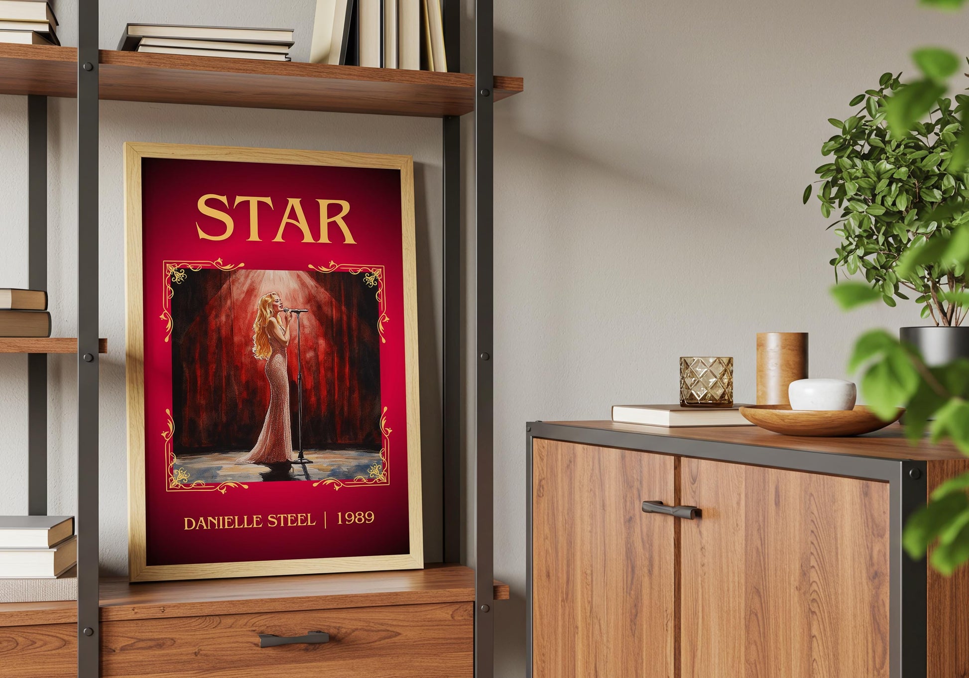 Star by Danielle Steel High Quality Poster Print. Free Delivery Wall Art-Author&Blurb Book Minimalist Home Gift Cover Library Nook