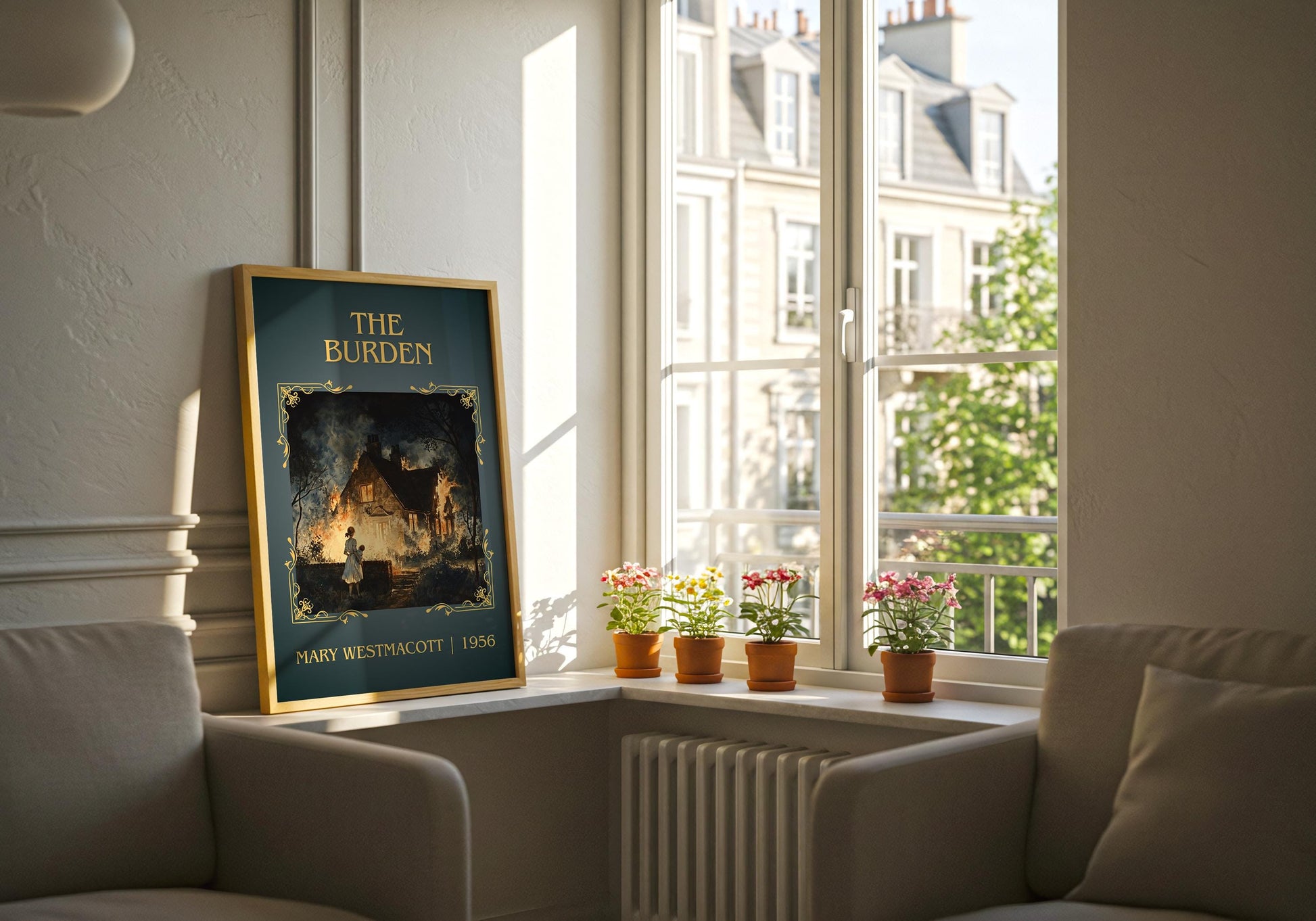 The Burden by Mary Westmacott High Quality Poster Print. Free Delivery Wall Art-Author&Blurb Book Minimalist Home Gift Cover