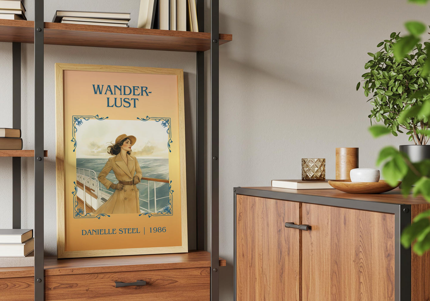 Wanderlust by Danielle Steel High Quality Poster Print. Free Delivery Wall Art-Author&Blurb Book Minimalist Home Gift Cover
