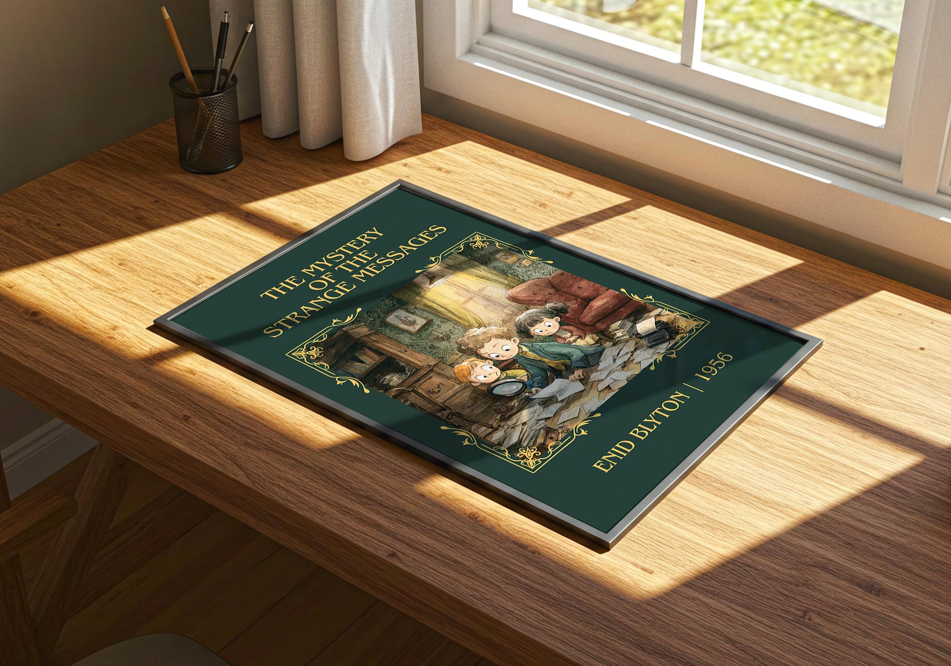 The Mystery Of The Strange Messages by Enid Blyton High Quality Poster Print.Free Delivery Wall Art. Author Book Nook Minimalist Gift