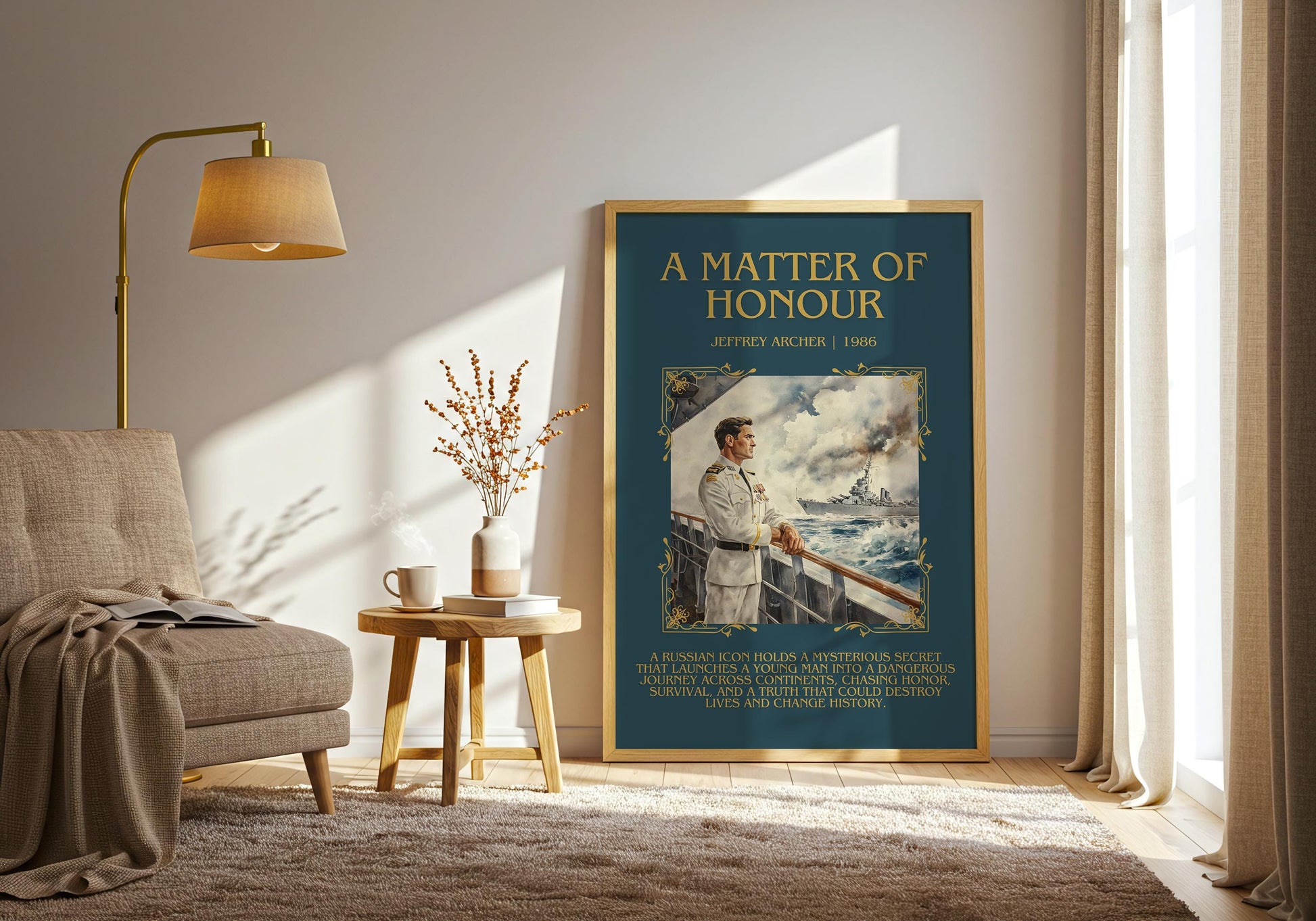 A Matter Of Honour by Jeffrey Archer Descriptive, High Quality Poster Print.Free Delivery Wall Art.Author&Blurb Book Artwork.Decor Gift