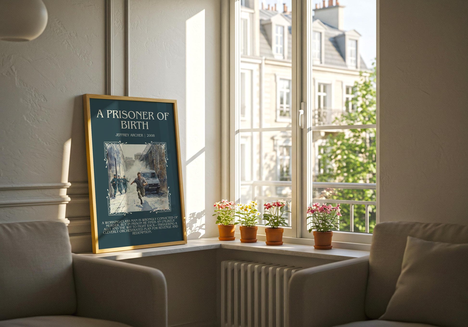 A Prisoner Of Birth by Jeffrey Archer Descriptive, High Quality Poster Print.Free Delivery Wall Art.Author&Blurb Book Artwork.Decor Gift