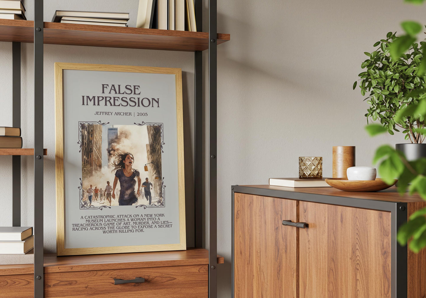 False Impression by Jeffrey Archer Descriptive, High Quality Poster Print.Free Delivery Wall Art.Author&Blurb Book Artwork. Home Decor Gift
