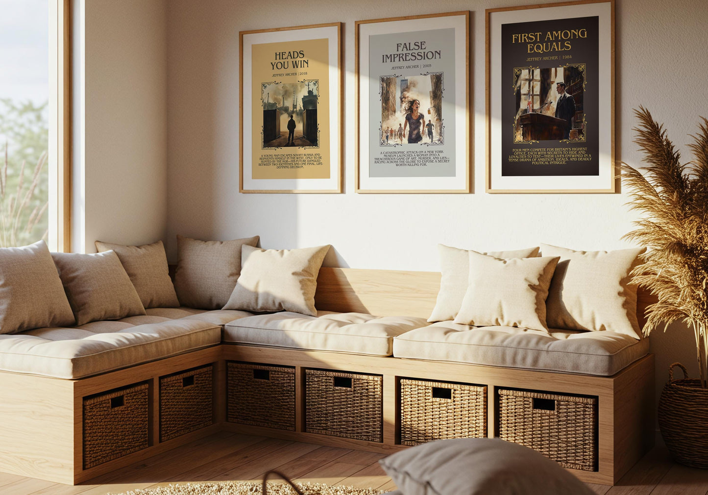 Heads You Win by Jeffrey Archer Descriptive, High Quality Poster Print.Free Delivery Wall Art.Author&Blurb Book Artwork. Home Decor Gift