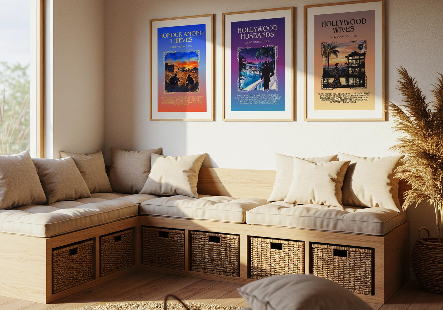 Honour Among Thieves by Jeffrey Archer Descriptive, High Quality Poster Print.Free Delivery Wall Art.Author&Blurb Book Artwork. Home Decor