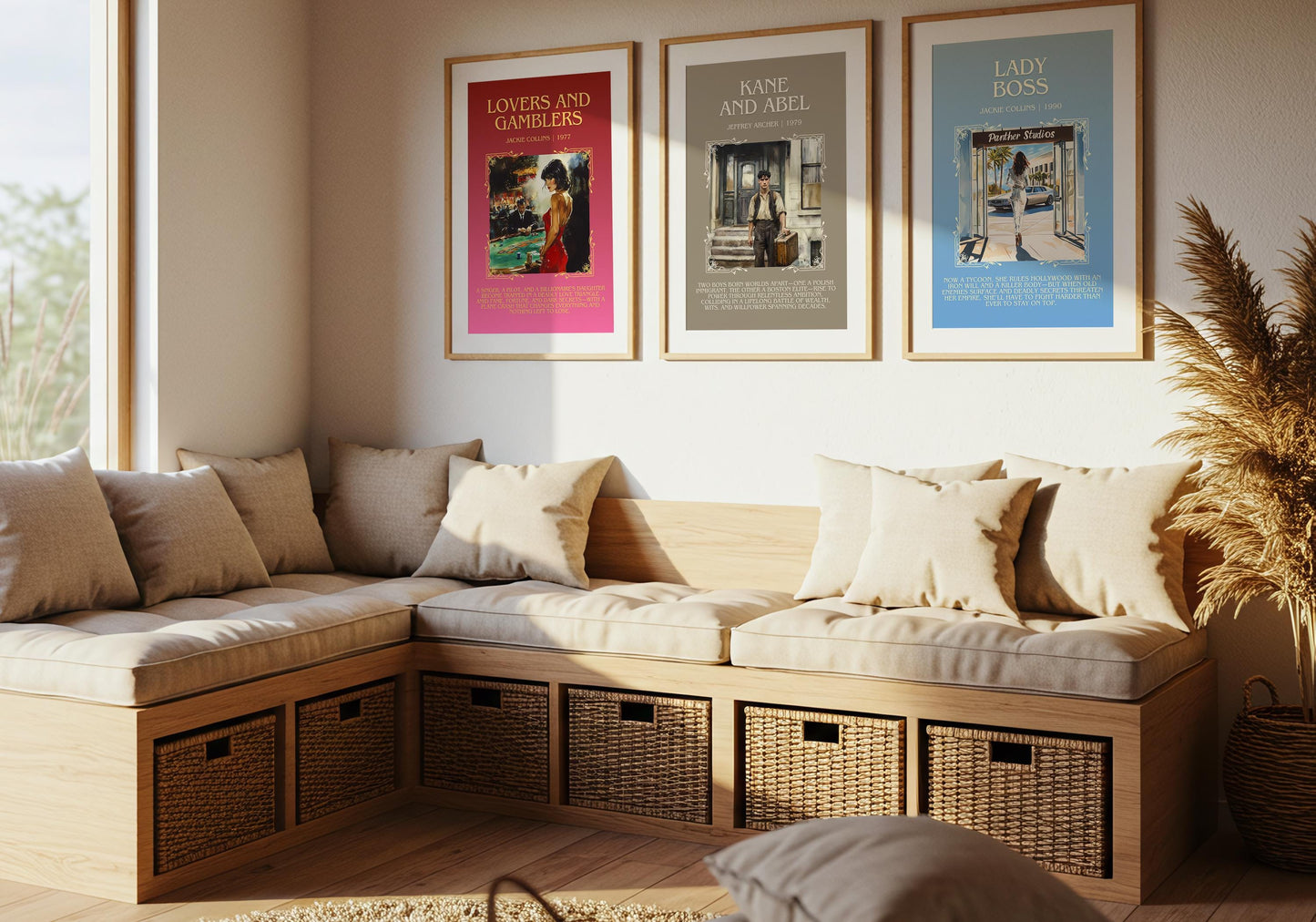 Kane And Abel by Jeffrey Archer Descriptive, High Quality Poster Print.Free Delivery Wall Art.Author&Blurb Book Artwork. Home Decor Gift