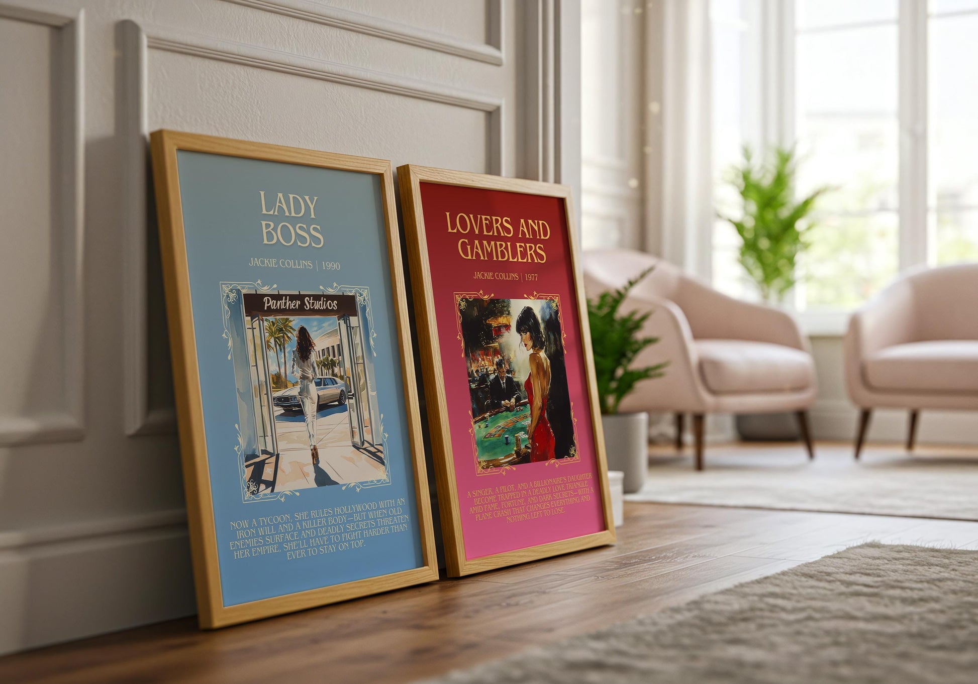 Lovers and Gamblers by Jackie Collins Descriptive, High Quality Poster Print.Free Delivery Wall Art.Author&Blurb Book Artwork. Home Decor
